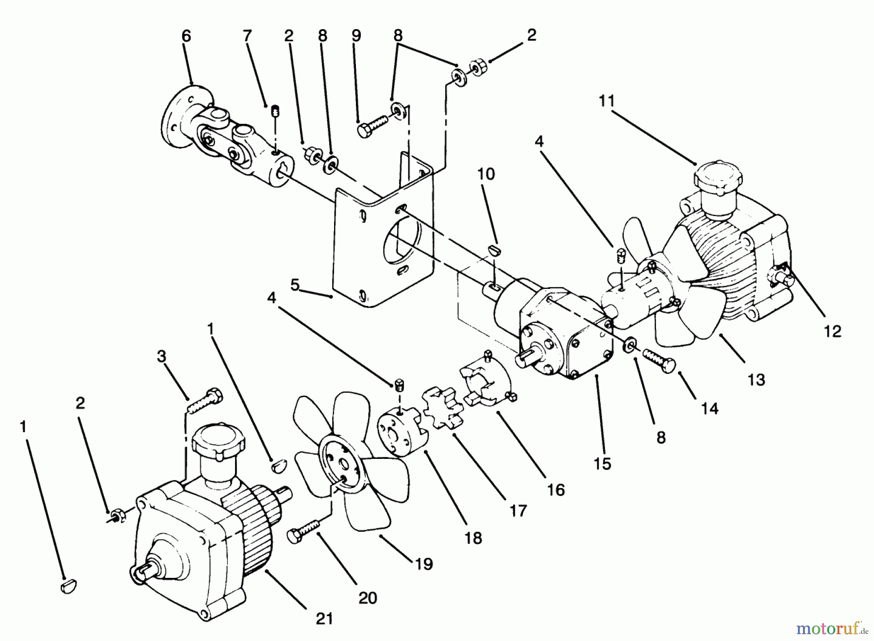 Toro Neu Mowers, Zero-Turn 74140 (724-Z) - Toro 724-Z Tractor, 1994 (49000001-49999999) TRANSMISSION DRIVE