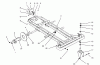 Toro 74140 (724-Z) - 724-Z Tractor, 1995 (590001-599999) Ersatzteile FRAME, REAR HUB AND FRONT WHEEL FORK