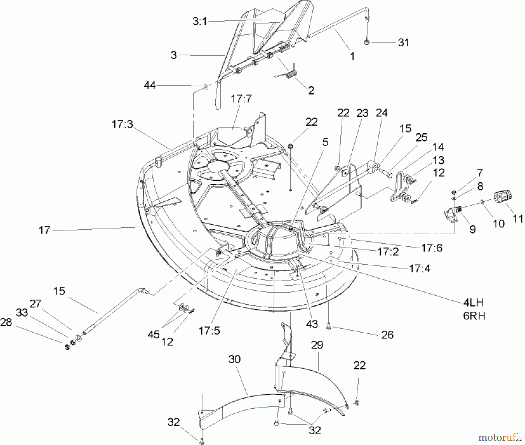 Toro Neu Mowers, Zero-Turn 74301 (14-38Z) - Toro 14-38Z TimeCutter Z Riding Mower, 2004 (240000894-240999999) 38IN DECK ASSEMBLY