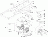 Toro 74301 (Z380) - TimeCutter Z380 Riding Mower, 2005 (250000001-250999999) Ersatzteile HYDRO AND BELT DRIVE ASSEMBLY
