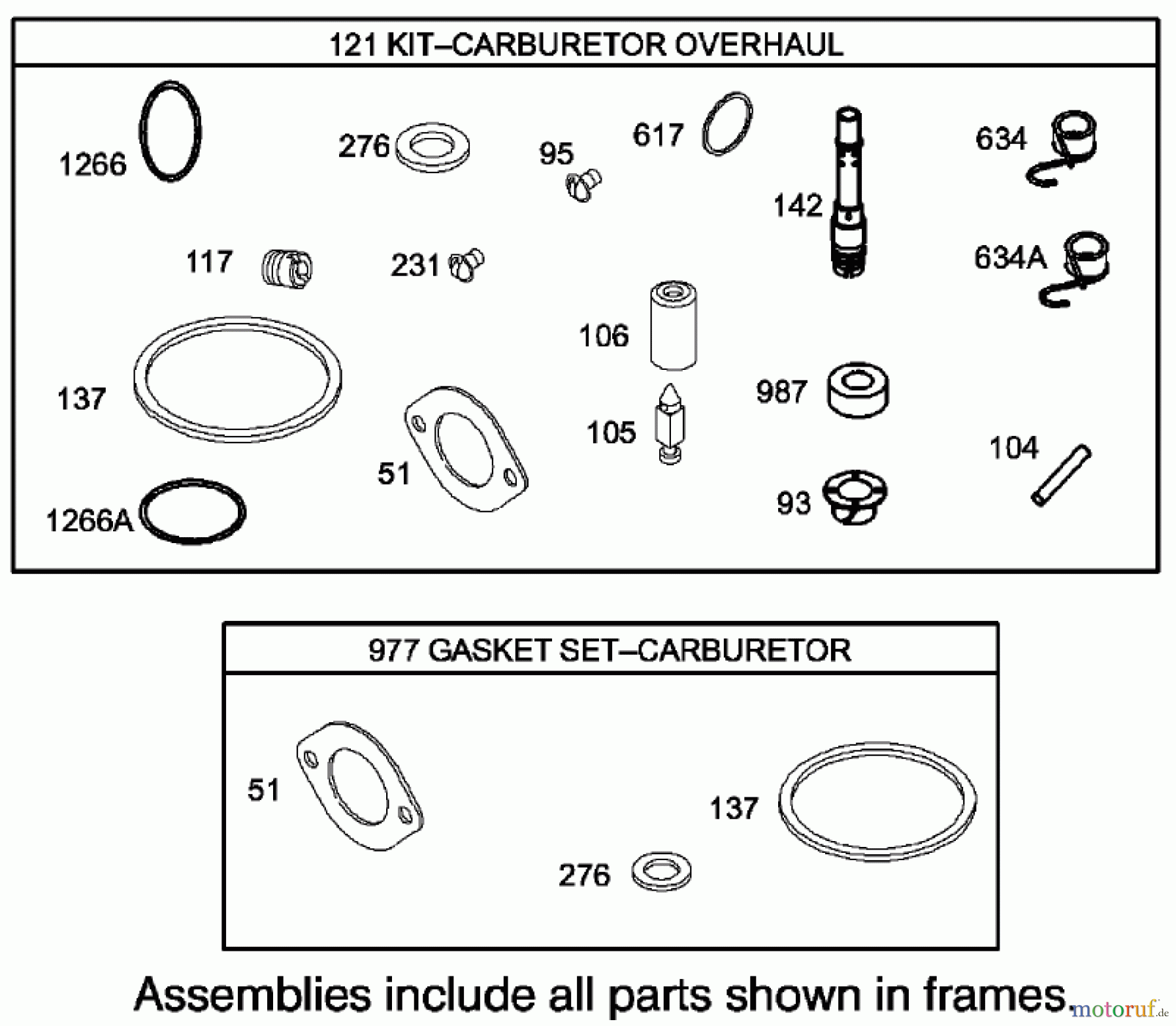 Toro Neu Mowers, Zero-Turn 74325 (16-42Z) - Toro 16-42Z TimeCutter Z Riding Mower, 2004 (240000001-240999999) CARBURETOR OVERHAUL KIT ASSEMBLY BRIGGS AND STRATTON 286H77-0165-E1