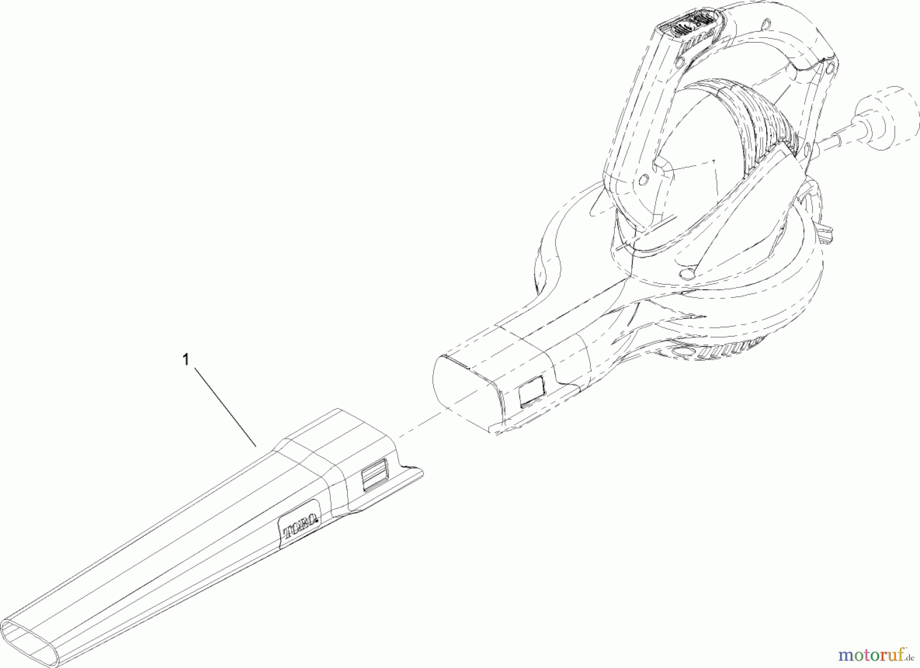 Toro Neu Blowers/Vacuums/Chippers/Shredders 51585 - Toro Power Sweep Blower, 2009 (290000001-290999999) BLOWER TUBE ASSEMBLY