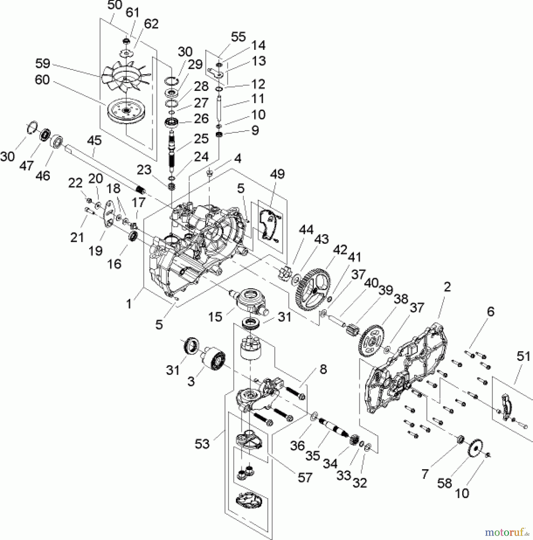 Toro Neu Mowers, Zero-Turn 74325 (Z420) - Toro TimeCutter Z420 Riding Mower, 2005 (250000001-250999999) LH HYDROSTAT ASSEMBLY PART NO. 108-2394