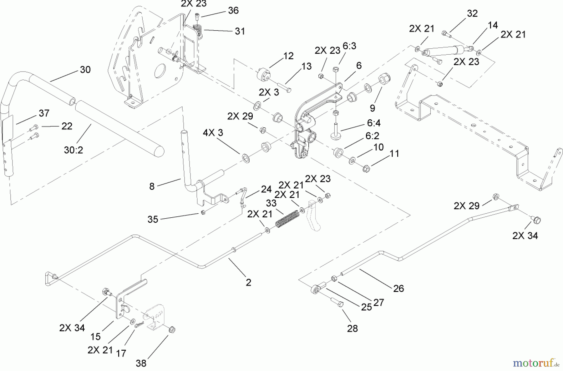 Toro Neu Mowers, Zero-Turn 74327 (Z420) - Toro TimeCutter Z420 Riding Mower, 2006 (260000001-260019999) CONTROL ASSEMBLY