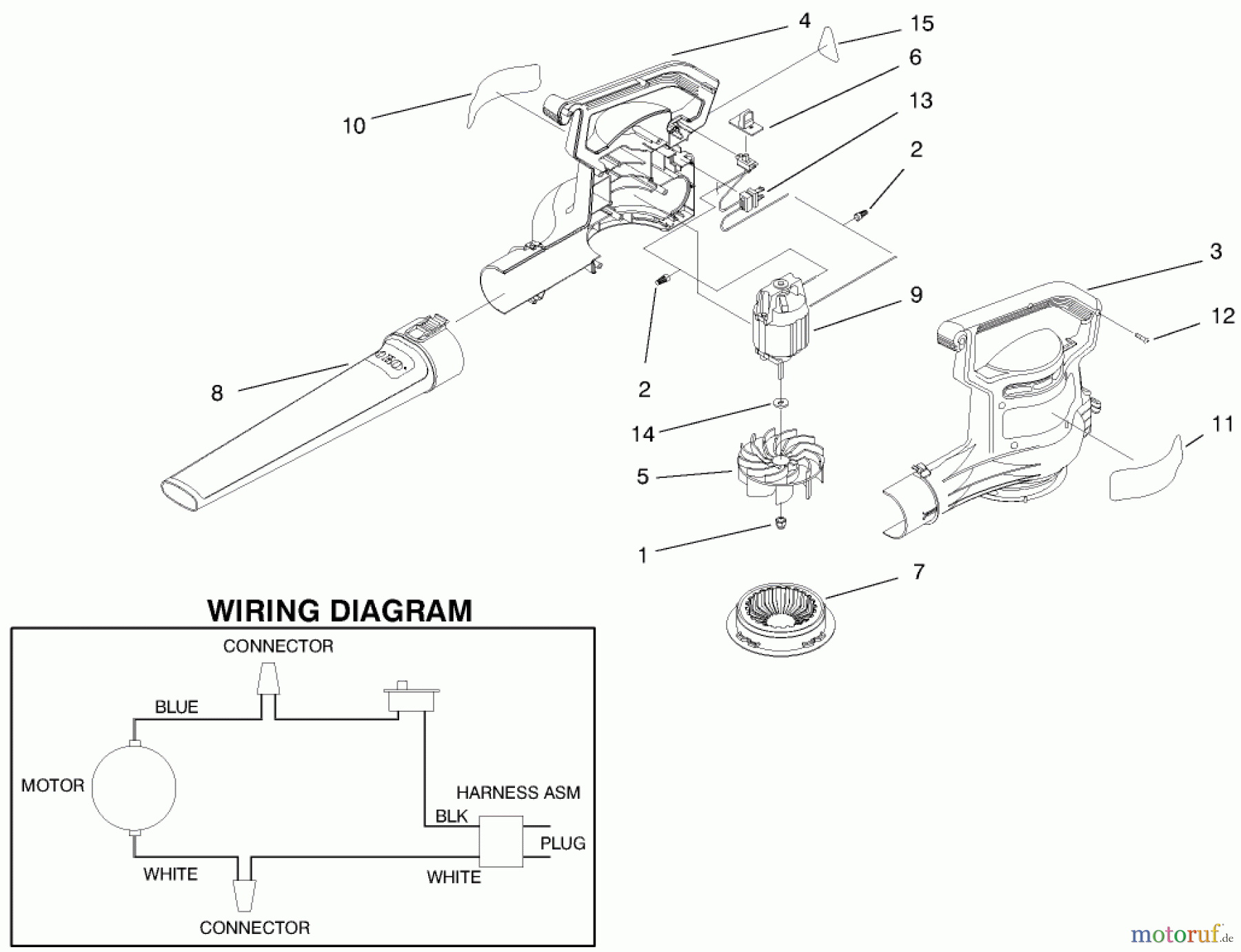 Toro Neu Blowers/Vacuums/Chippers/Shredders 51586 - Toro Power Sweep Blower, 1997 (79000001-79999999) POWER SWEEP BLOWER ASSEMBLY