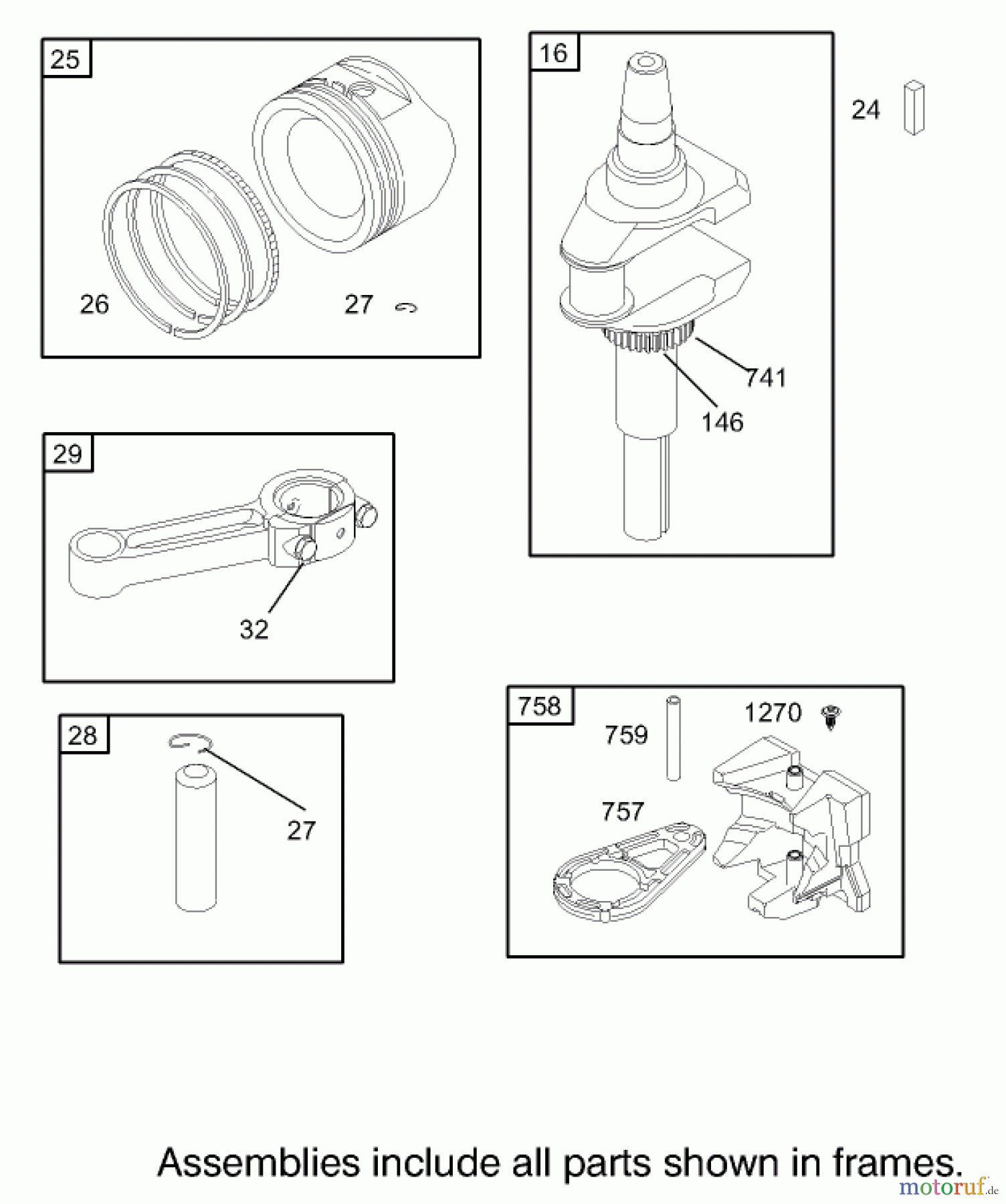 Toro Neu Mowers, Zero-Turn 74330 (16-42Z) - Toro 16-42Z TimeCutter Z Riding Mower, 2004 (240001180-240999999) CRANKSHAFT ASSEMBLY BRIGGS AND STRATTON 286H77-0165-E1
