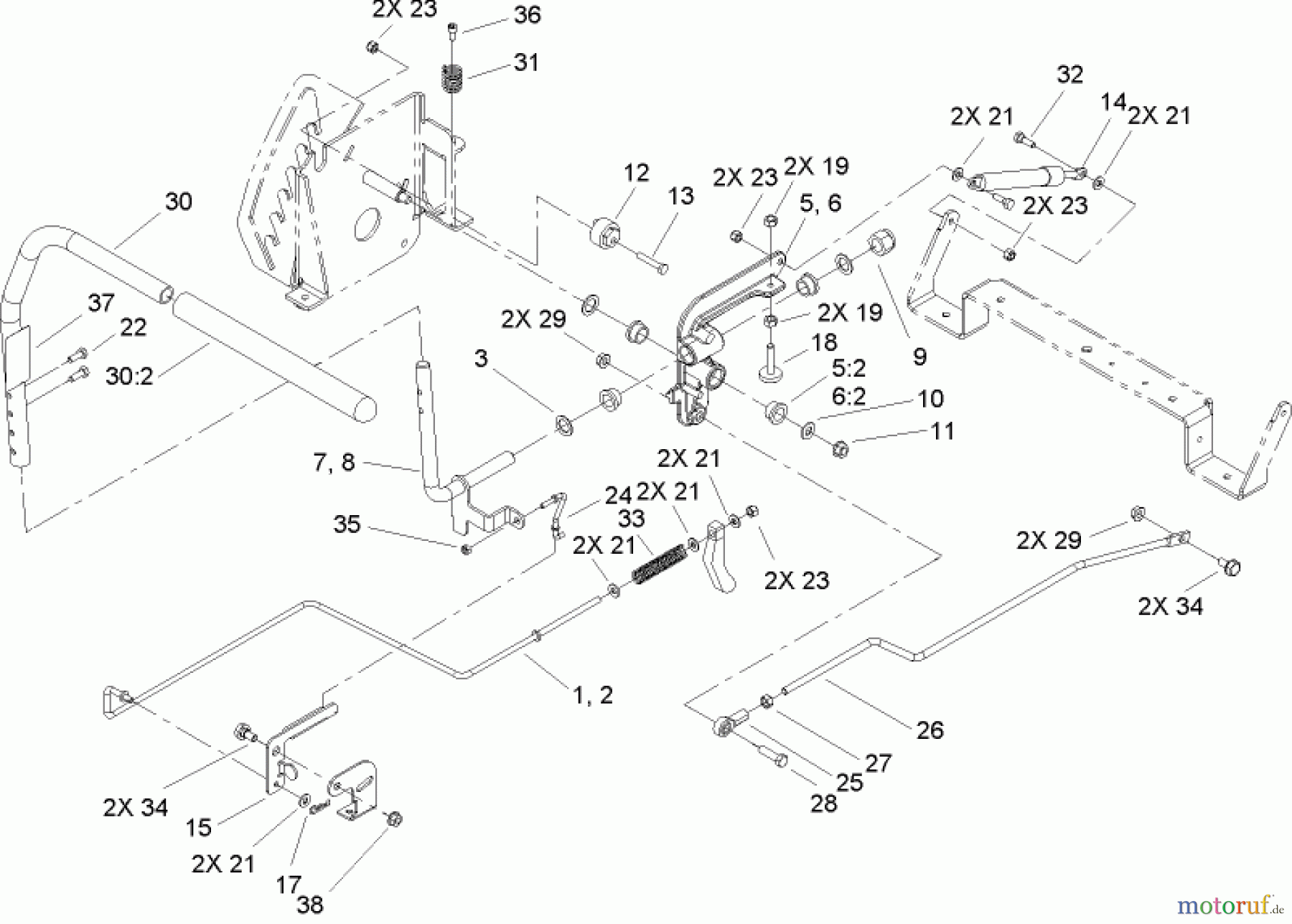  Toro Neu Mowers, Zero-Turn 74330 (Z420) - Toro TimeCutter Z420 Riding Mower, 2005 (250000001-250999999) CONTROL ASSEMBLY