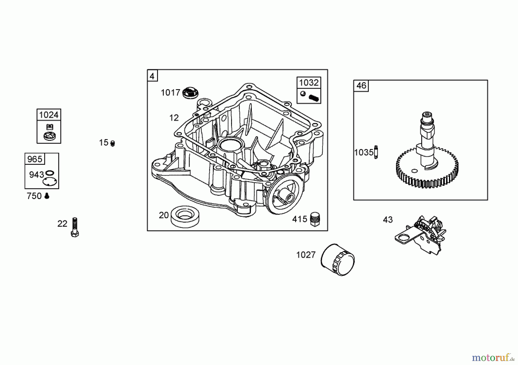 Toro Neu Mowers, Zero-Turn 74330 (Z420) - Toro TimeCutter Z420 Riding Mower, 2005 (250000001-250999999) CRANKCASE ASSEMBLY BRIGGS AND STRATTON 286H77-0165-E1