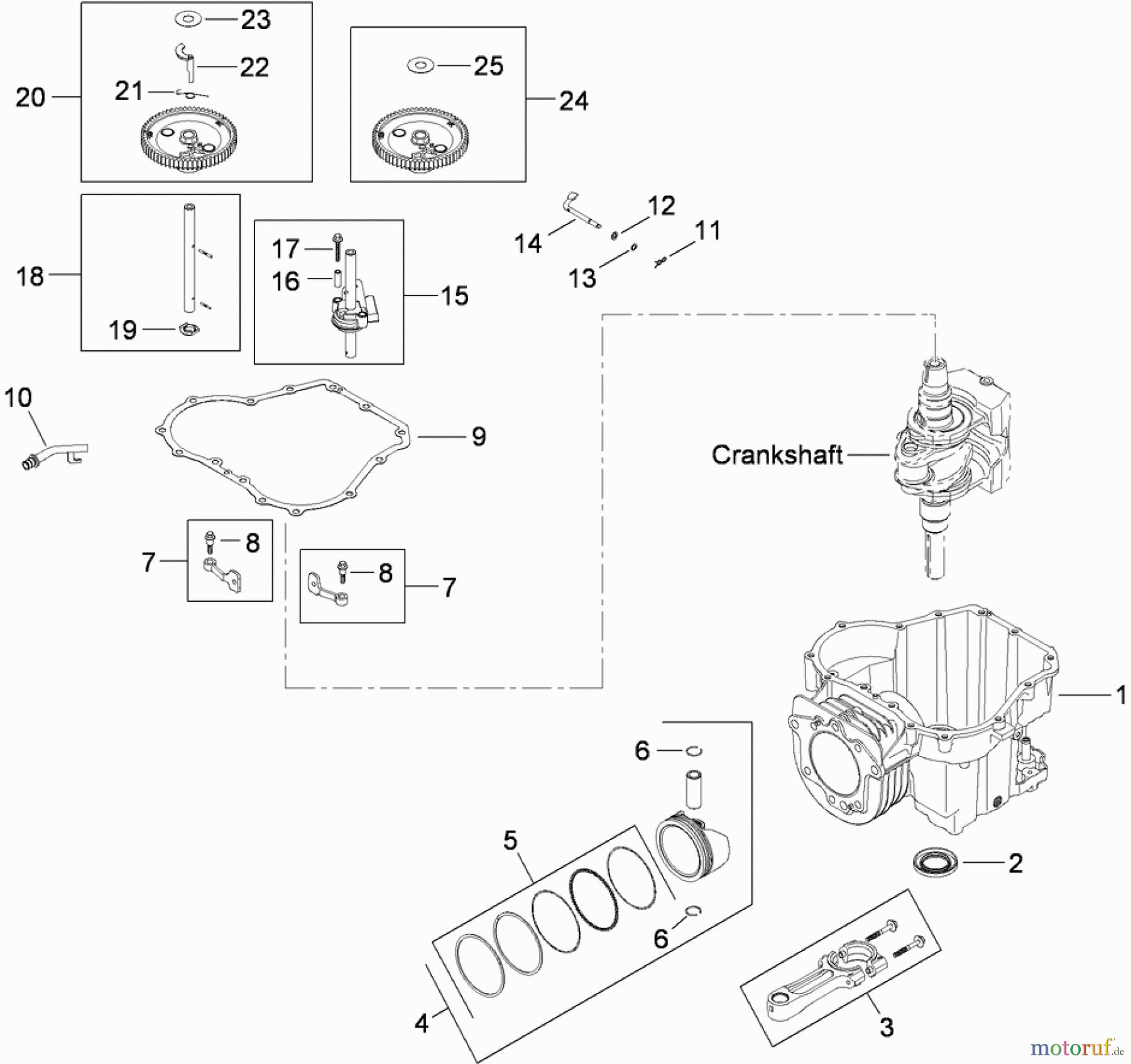  Toro Neu Mowers, Zero-Turn 74360 (Z4200) - Toro TimeCutter Z4200 Riding Mower, 2009 (290001199-290999999) CRANKCASE ASSEMBLY KOHLER SV590-0212