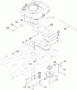 Toro 74363 (Z4200) - TimeCutter Z4220 Riding Mower, 2009 (290000001-290000504) Ersatzteile ENGINE, MUFFLER AND CLUTCH ASSEMBLY