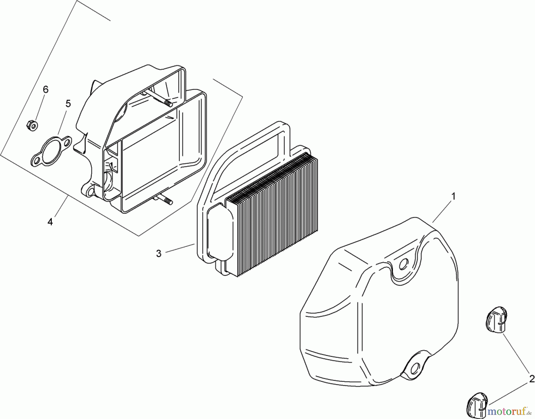 Toro Neu Mowers, Zero-Turn 74370 (Z5000) - Toro TimeCutter Z5000 Riding Mower, 2007 (270000001-270999999) AIR INTAKE AND FILTRATION ASSEMBLY KOHLER SV610-0020