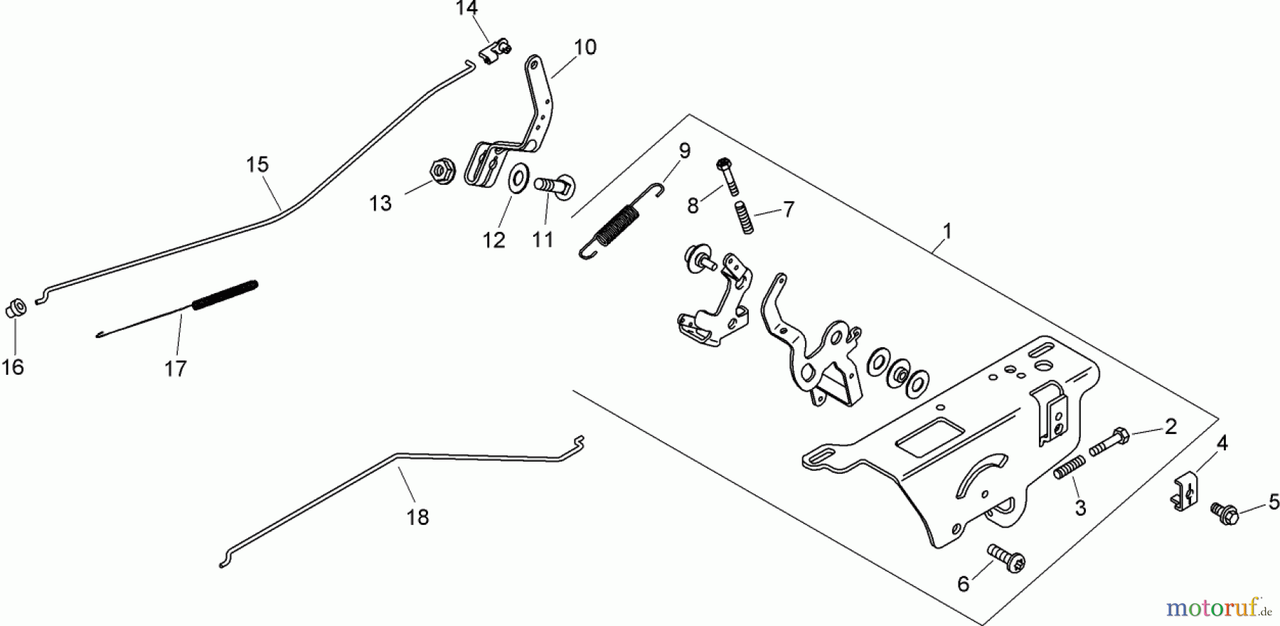 Toro Neu Mowers, Zero-Turn 74370 (Z5000) - Toro TimeCutter Z5000 Riding Mower, 2009 (290000001-290999999) ENGINE CONTROL ASSEMBLY KOHLER SV610-0020