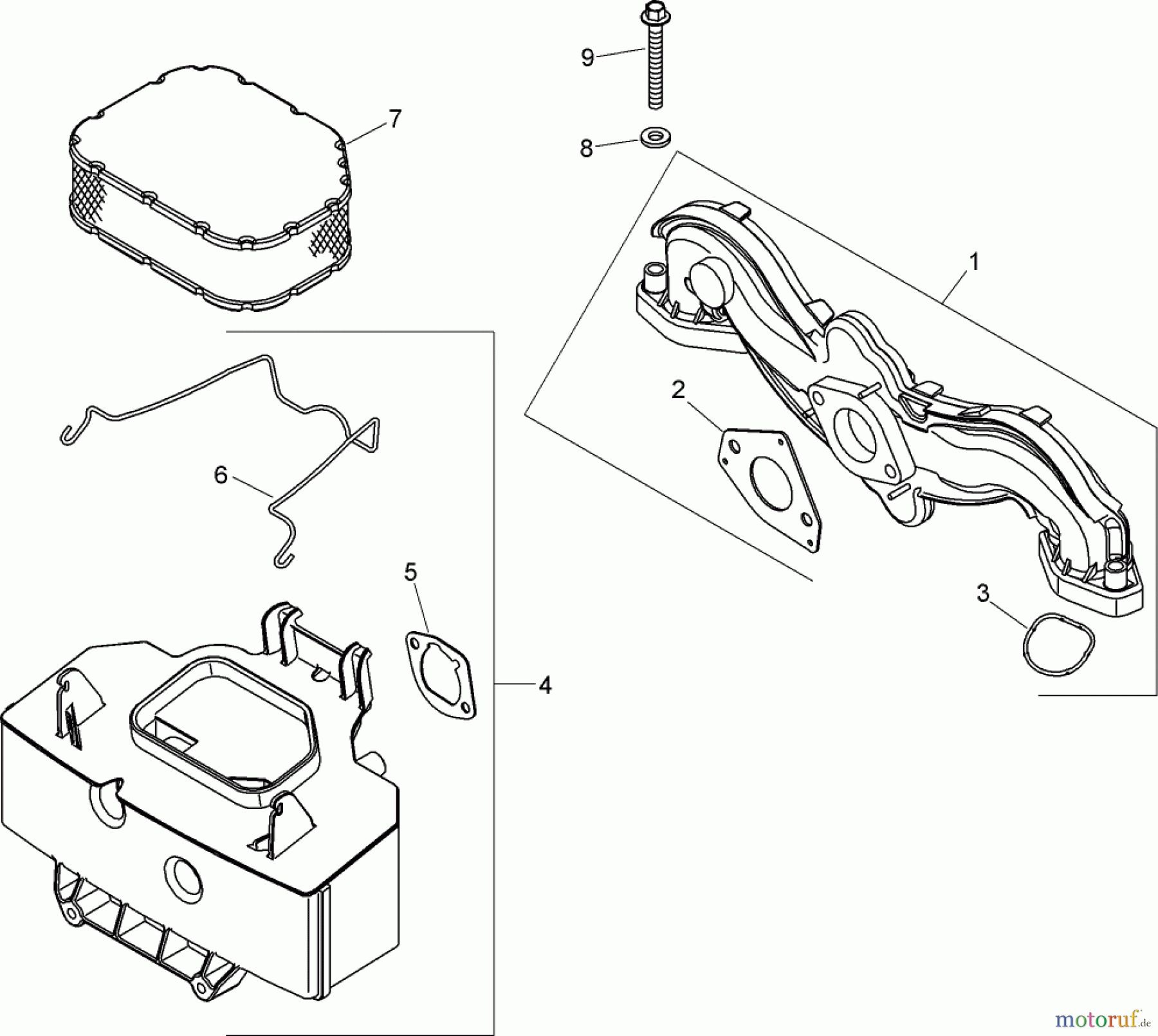 Toro Neu Mowers, Zero-Turn 74372 (Z5020) - Toro TimeCutter Z5020 Riding Mower, 2007 (270000001-270999999) AIR INTAKE AND FILTRATION ASSEMBLY KOHLER SV720-0029