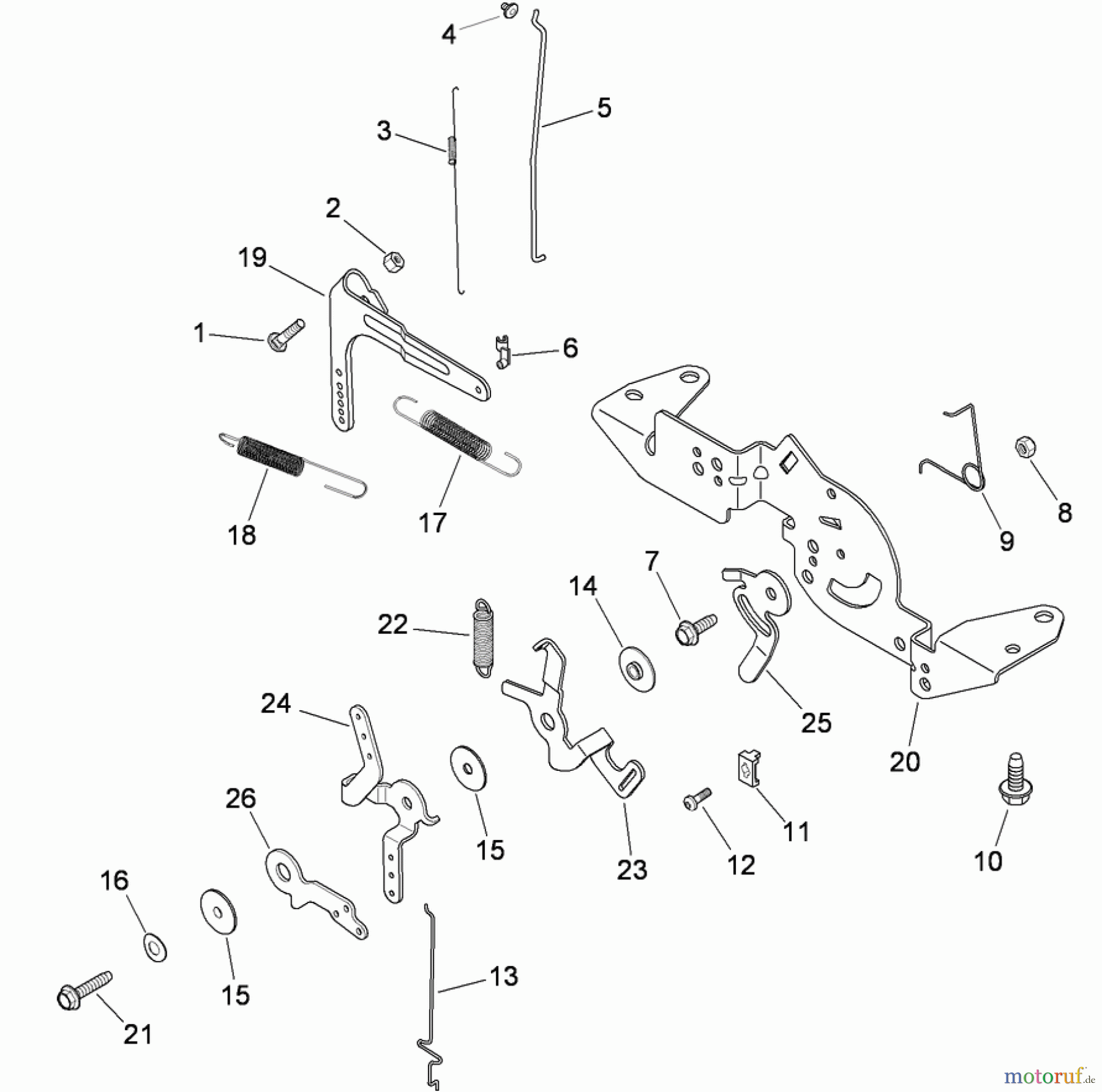  Toro Neu Mowers, Zero-Turn 74373 (Z5030) - Toro TimeCutter Z5030 Riding Mower, 2009 (290004013-290999999) ENGINE CONTROL ASSEMBLY KOHLER SV720-0039