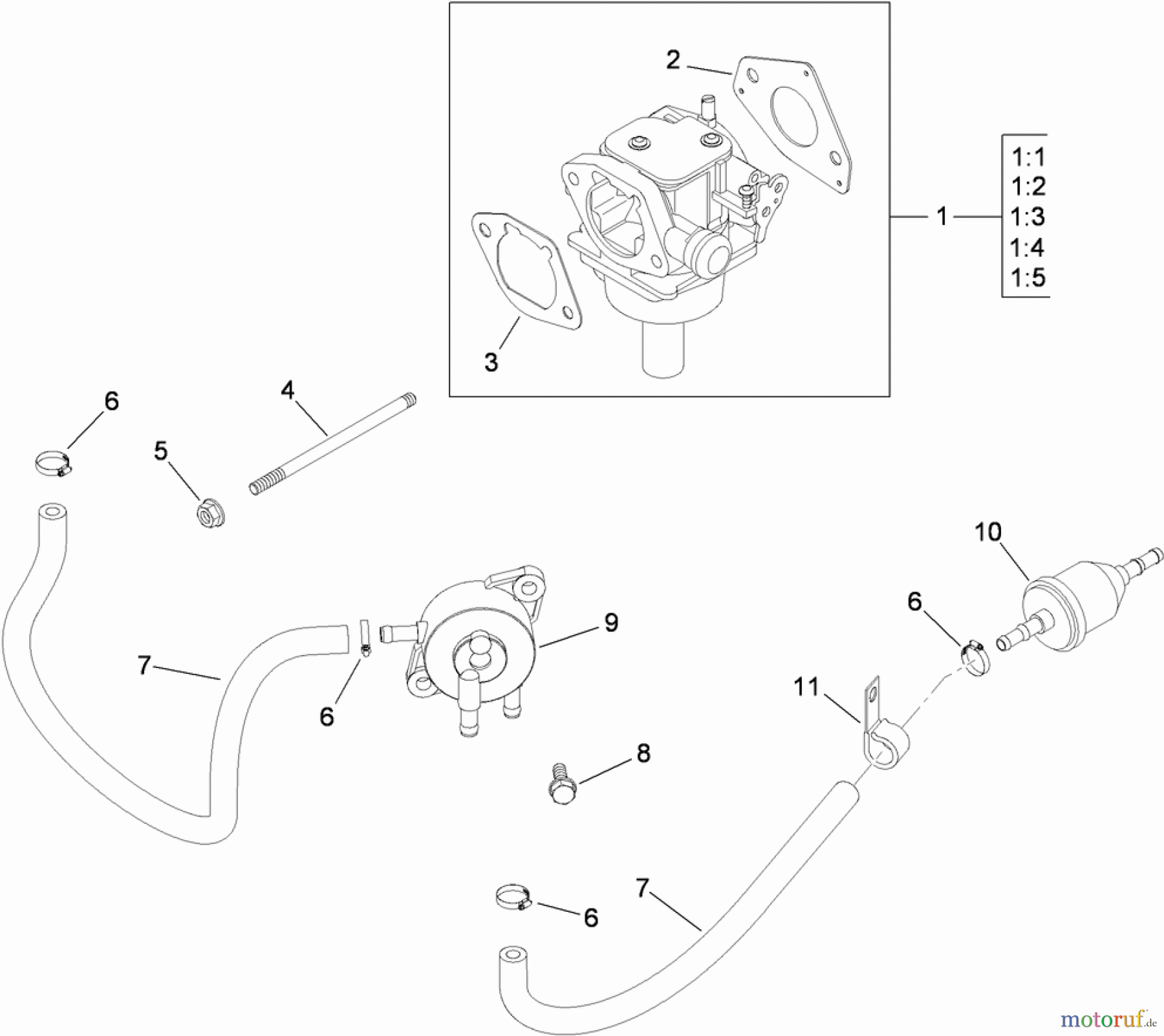 Toro Neu Mowers, Zero-Turn 74373 (Z5030) - Toro TimeCutter Z5030 Riding Mower, 2009 (290004013-290999999) FUEL SYSTEM ASSEMBLY KOHLER SV720-0039