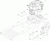 Toro 74374 (Z5040) - TimeCutter Z5040 Riding Mower, 2007 (270000001-270999999) Ersatzteile ENGINE AND CLUTCH ASSEMBLY