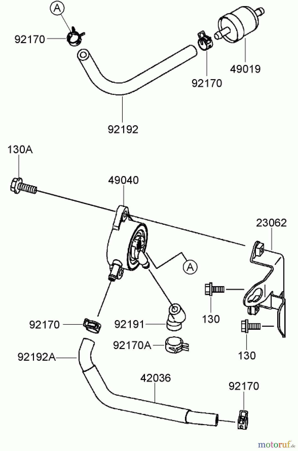  Toro Neu Mowers, Zero-Turn 74374 (Z5040) - Toro TimeCutter Z5040 Riding Mower, 2007 (270000001-270999999) FUEL TANK AND VALVE ASSEMBLY KAWASAKI FH641V-AS31