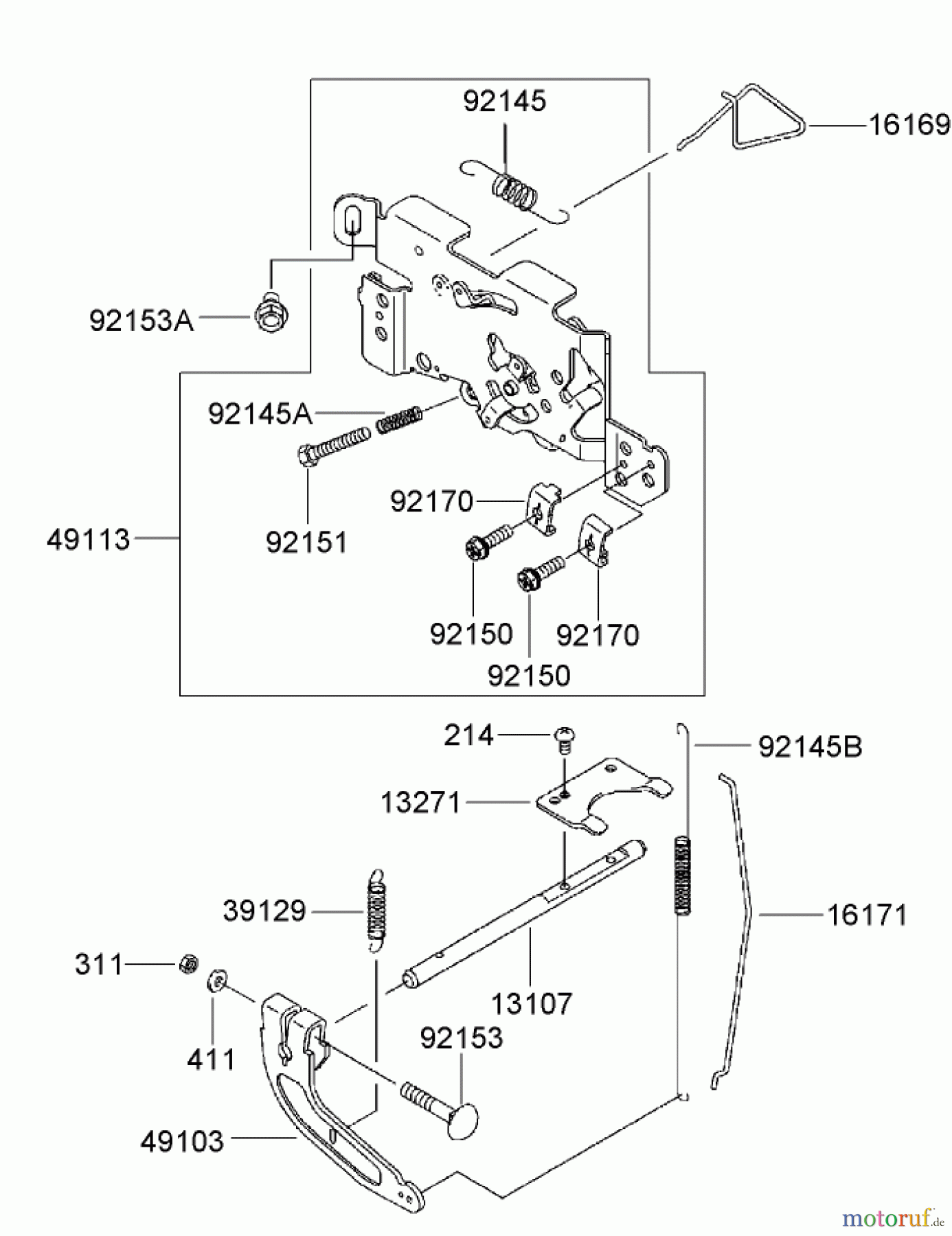 Toro Neu Mowers, Zero-Turn 74374 (Z5040) - Toro TimeCutter Z5040 Riding Mower, 2008 (280000001-280999999) CONTROL EQUIPMENT ASSEMBLY KAWASAKI FH641V-AS31