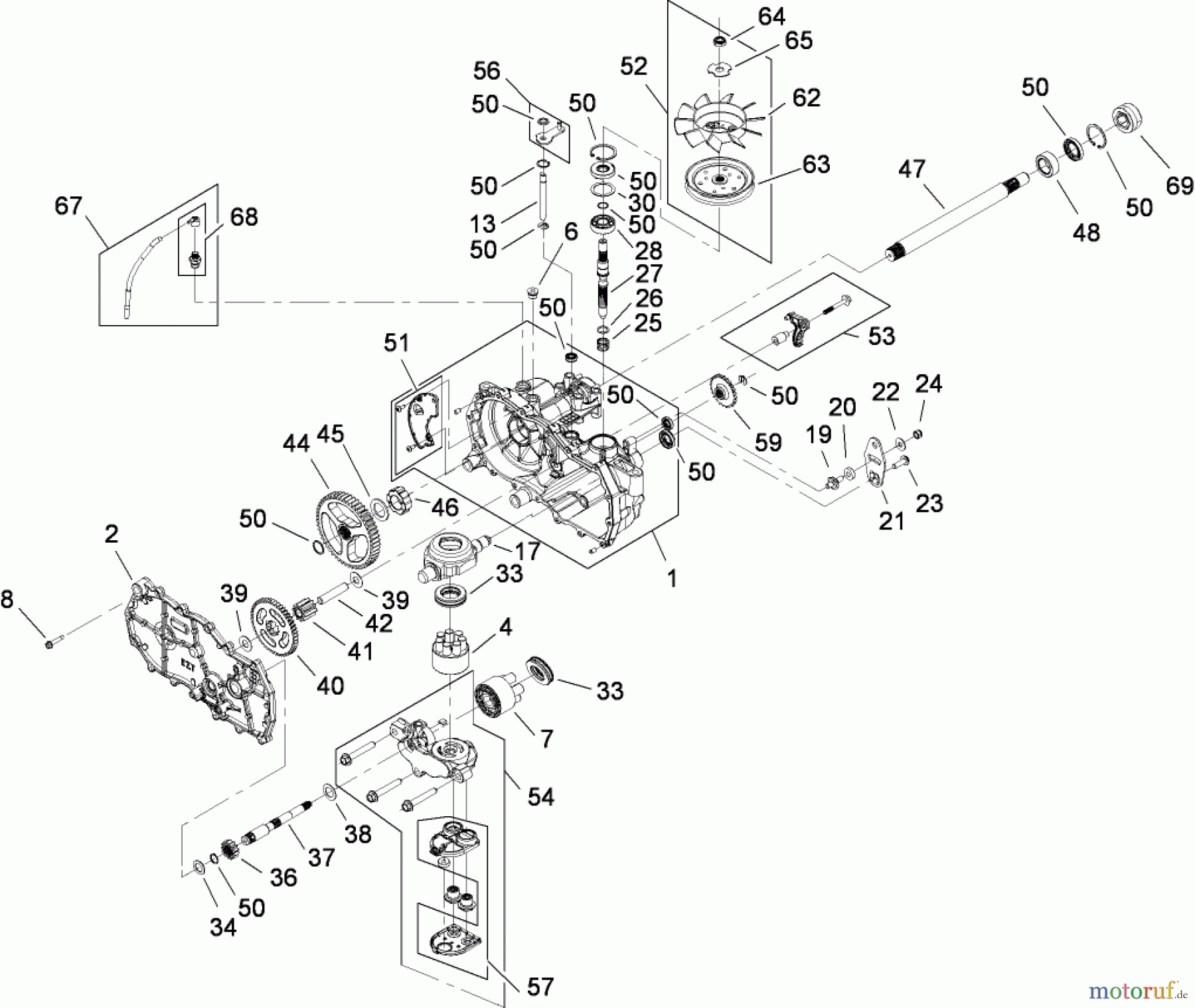  Toro Neu Mowers, Zero-Turn 74374 (Z5040) - Toro TimeCutter Z5040 Riding Mower, 2008 (280000001-280999999) LH HYDRO ASSEMBLY NO. 110-6770