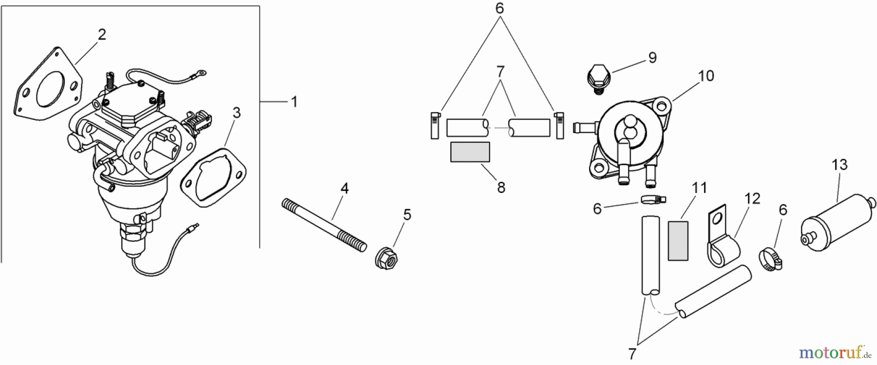 Toro Neu Mowers, Zero-Turn 74375 (Z5060) - Toro TimeCutter Z5060 Riding Mower, 2008 (280000001-280999999) FUEL SYSTEM ASSEMBLY KOHLER SV730-0025