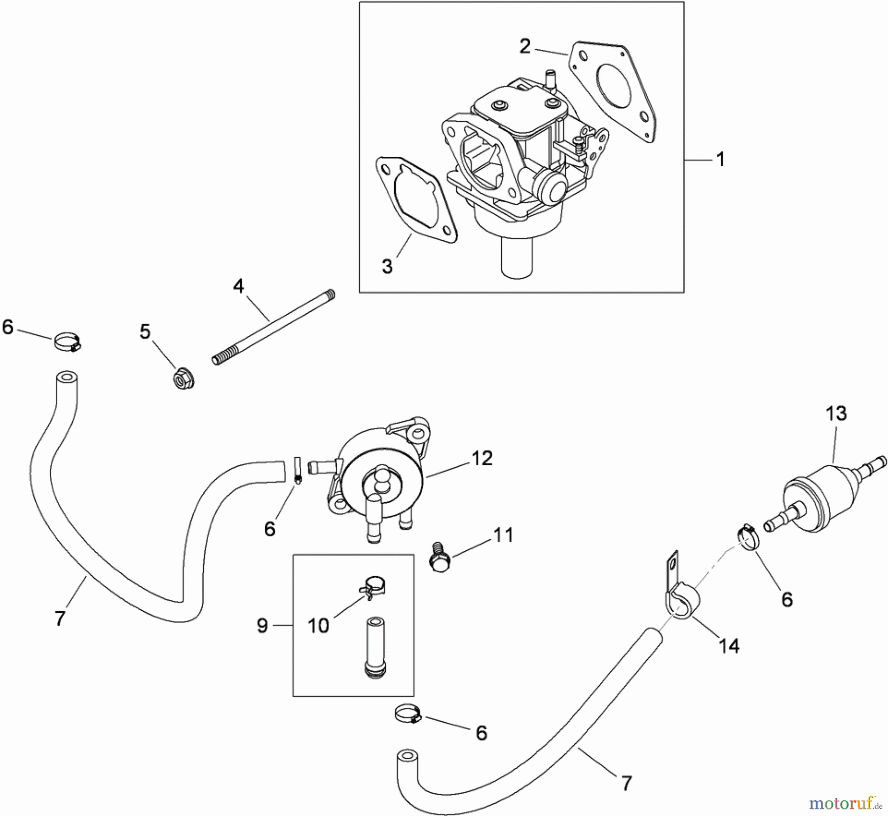 Toro Neu Mowers, Zero-Turn 74375 (Z5060) - Toro TimeCutter Z5060 Riding Mower, 2009 (290000200-290999999) FUEL SYSTEM ASSEMBLY KOHLER SV730-0029