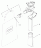 Toro 51589 - Quiet Blower Vac, 2000 (200000001-200999999) Ersatzteile VACUUM TUBE AND BAG ASSEMBLY
