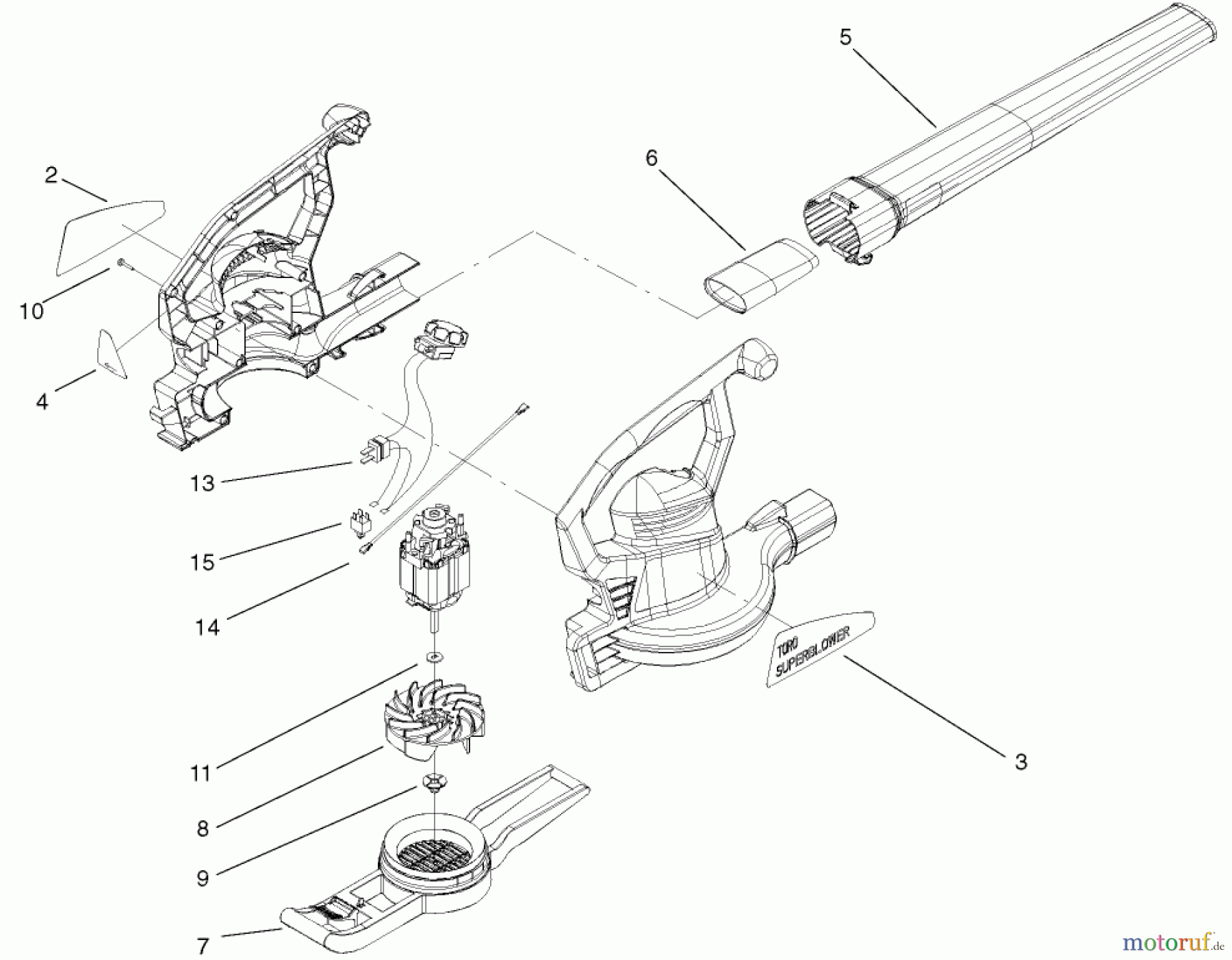 Toro Neu Blowers/Vacuums/Chippers/Shredders 51591 - Toro Super Blower Vac, 2004 (240000001-240999999) BLOWERVAC ASSEMBLY