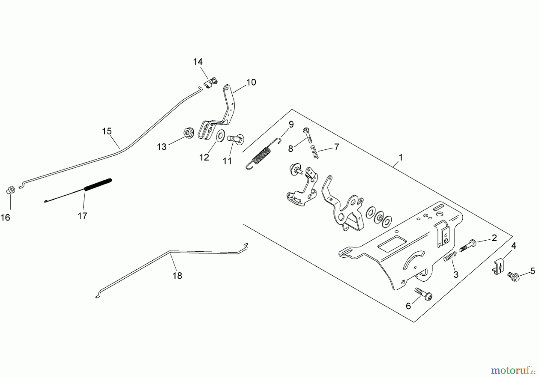 Toro Neu Mowers, Zero-Turn 74380 (Z4200) - Toro TimeCutter Z4200 Riding Mower, 2008 (280000001-280999999) ENGINE CONTROL ASSEMBLY KOHLER SV590-0023