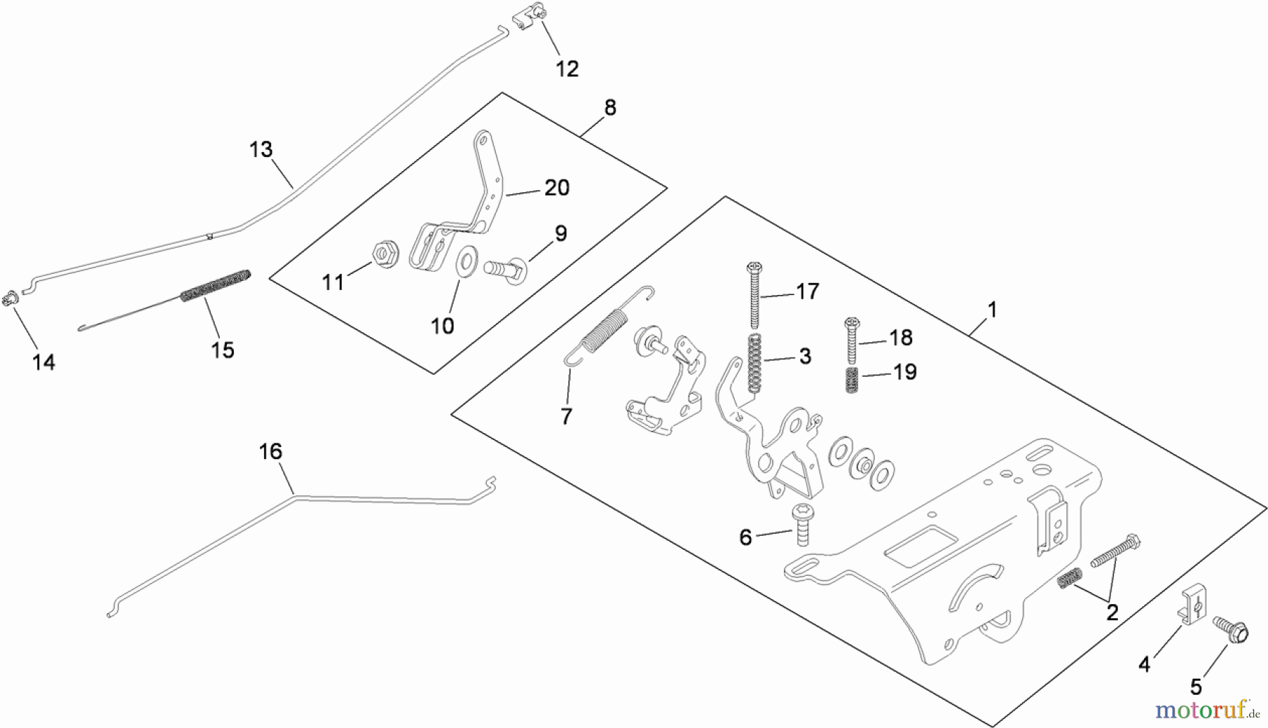 Toro Neu Mowers, Zero-Turn 74380 (Z4200) - Toro TimeCutter Z4200 Riding Mower, 2009 (290000001-290000325) ENGINE CONTROL ASSEMBLY KOHLER SV590-0213