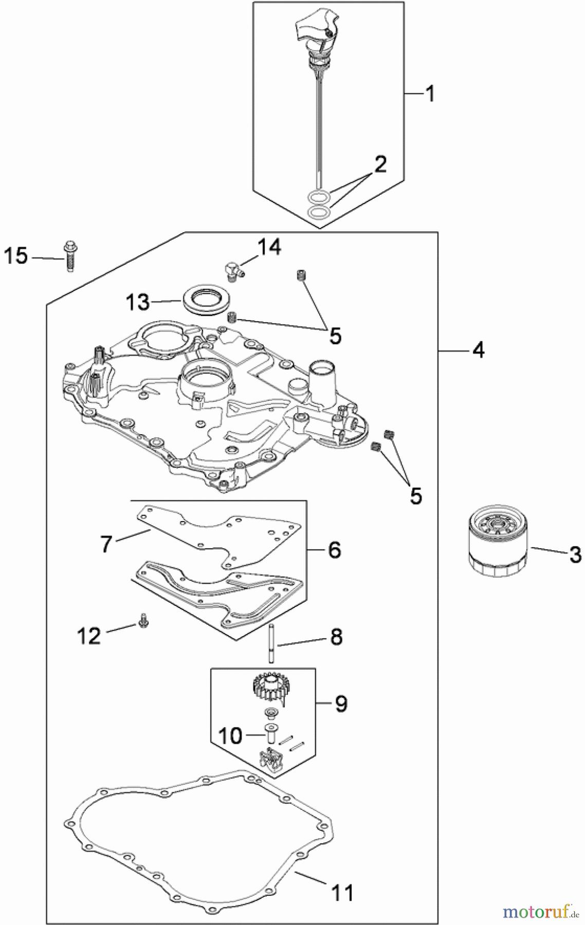  Toro Neu Mowers, Zero-Turn 74380 (Z4200) - Toro TimeCutter Z4200 Riding Mower, 2009 (290000326-290999999) OIL PAN AND LUBRICATION ASSEMBLY KOHLER SV590-0213