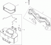 Toro 74381 (Z4202) - TimeCutter Z4202 Riding Mower, 2008 (280000001-280999999) Ersatzteile AIR INTAKE AND FILTRATION ASSEMBLY KOHLER SV710-0027