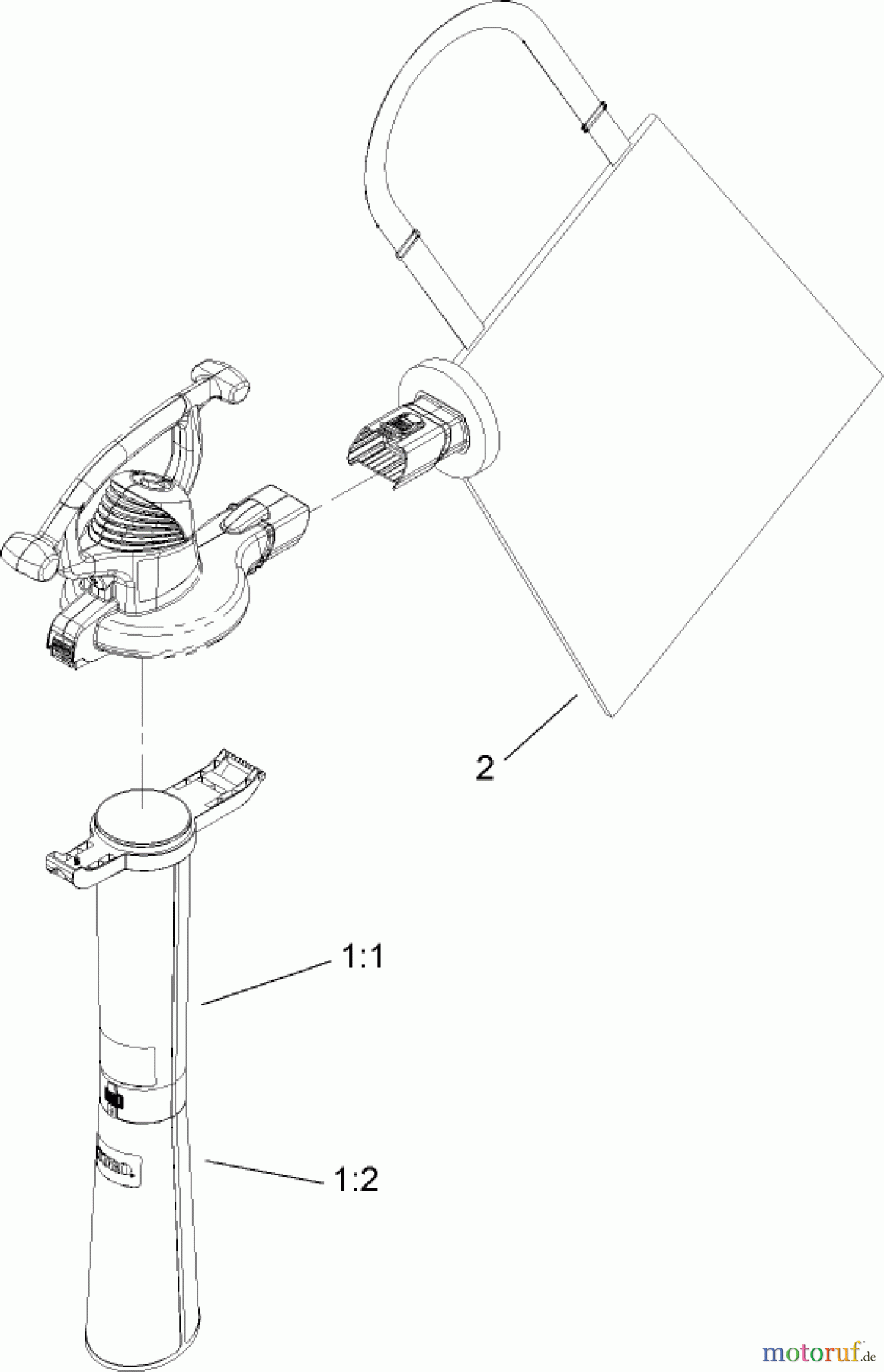  Toro Neu Blowers/Vacuums/Chippers/Shredders 51592 - Toro Super Blower/Vacuum, 2012 (SN 312000001-312999999) BAGGING ASSEMBLY