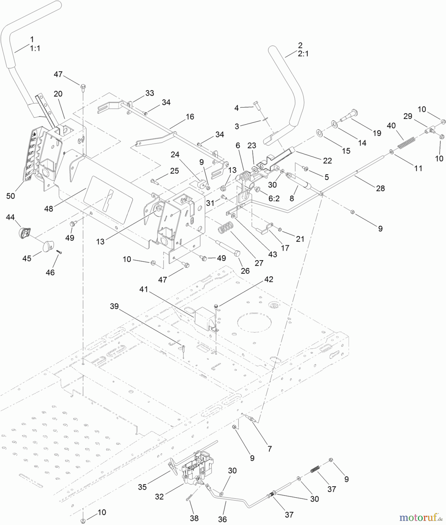 Toro Neu Mowers, Zero-Turn 74388 (ZS 3200S) - Toro TimeCutter ZS 3200S Riding Mower, 2012 (SN 312000001-312999999) MOTION CONTROL ASSEMBLY