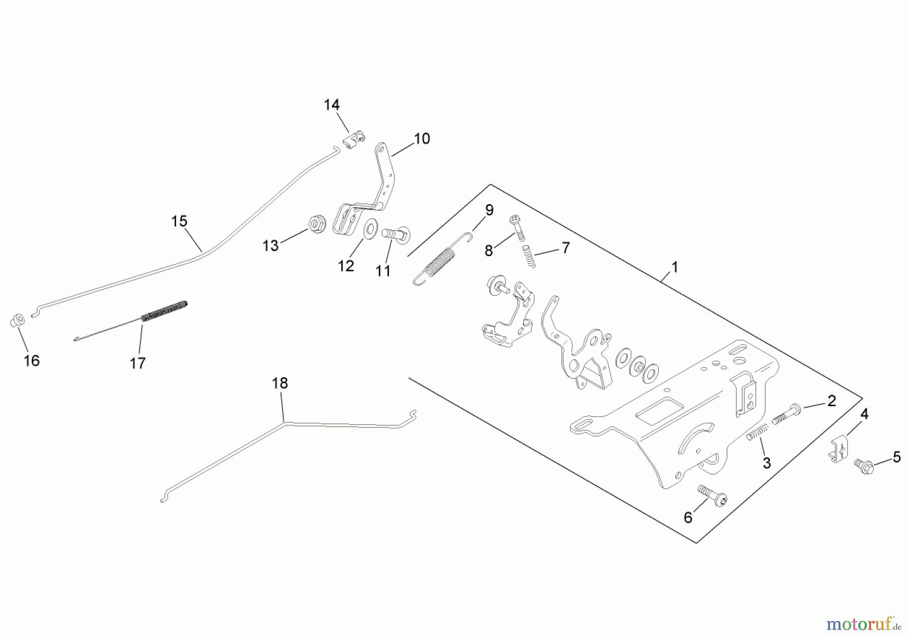 Toro Neu Mowers, Zero-Turn 74391 (Z5000) - Toro TimeCutter Z5000 Riding Mower, 2007 (270000001-270999999) ENGINE CONTROL ASSEMBLY KOHLER SV610S-0022