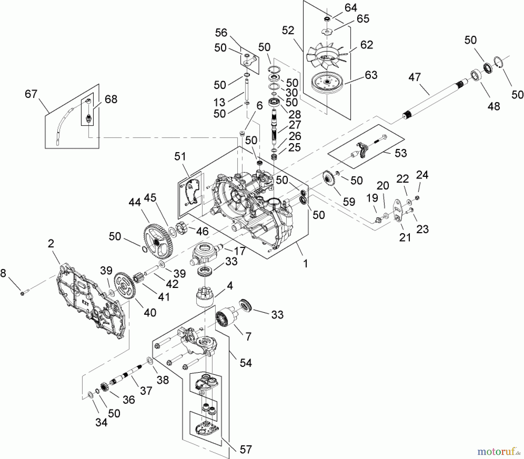  Toro Neu Mowers, Zero-Turn 74391 (Z5000) - Toro TimeCutter Z5000 Riding Mower, 2008 (280000001-280999999) LH HYDRO DRIVE ASSEMBLY NO. 110-6770
