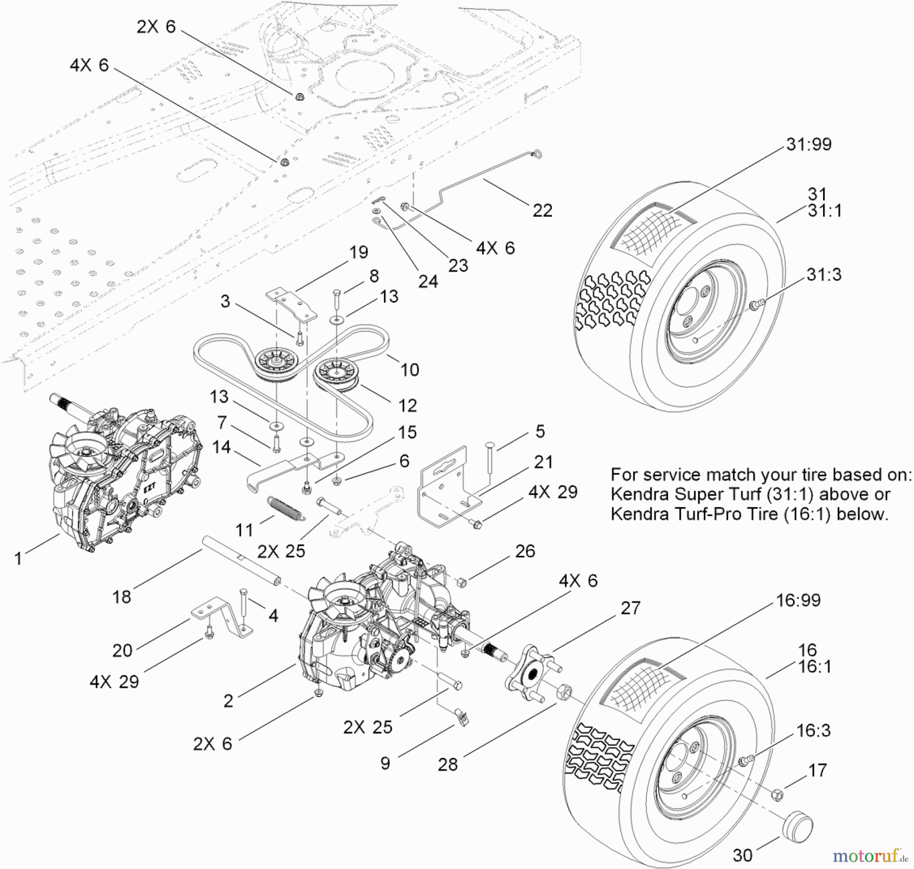 Toro Neu Mowers, Zero-Turn 74398 (Z5035) - Toro TimeCutter Z5035 Riding Mower, 2010 (310000001-310999999) HYDRO TRACTION DRIVE ASSEMBLY