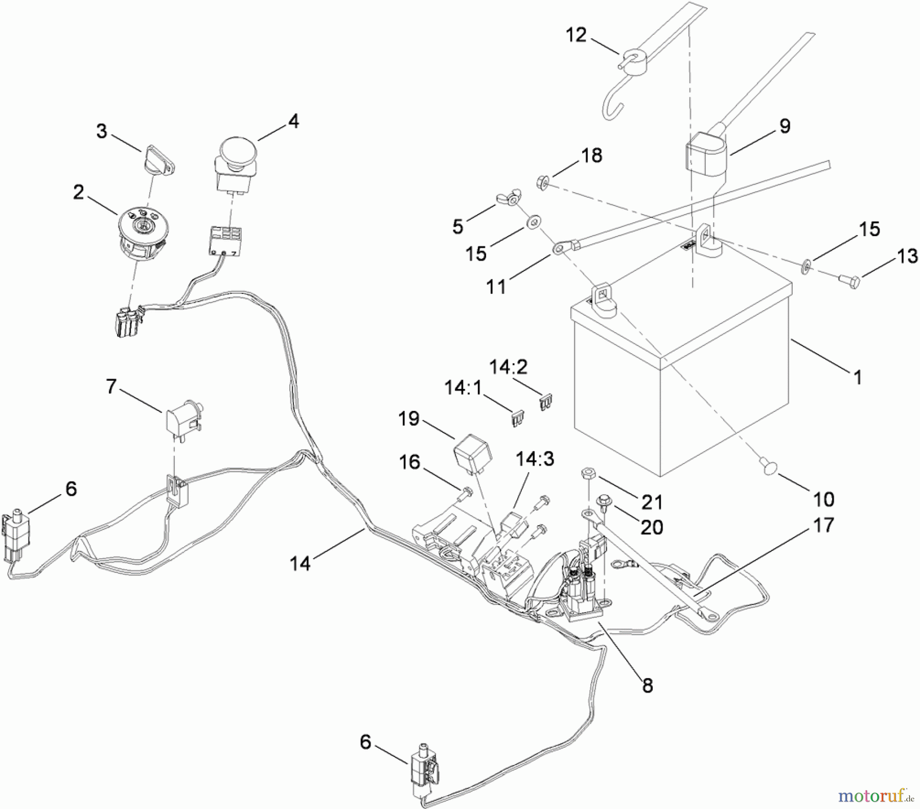 Toro Neu Mowers, Zero-Turn 74399 (Z5020) - Toro TimeCutter Z5020 Riding Mower, 2009 (290000001-290000439) ELECTRICAL ASSEMBLY