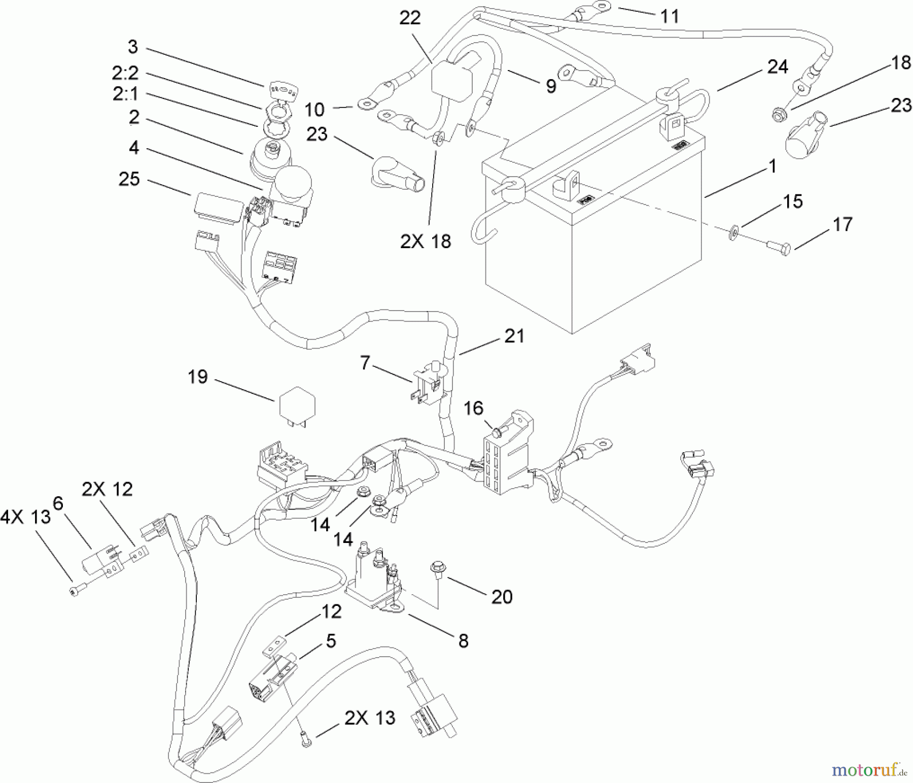 Toro Neu Mowers, Zero-Turn 74406 (ZX440) - Toro TimeCutter ZX440 Riding Mower, 2005 (250000001-250999999) ELECTRICAL ASSEMBLY