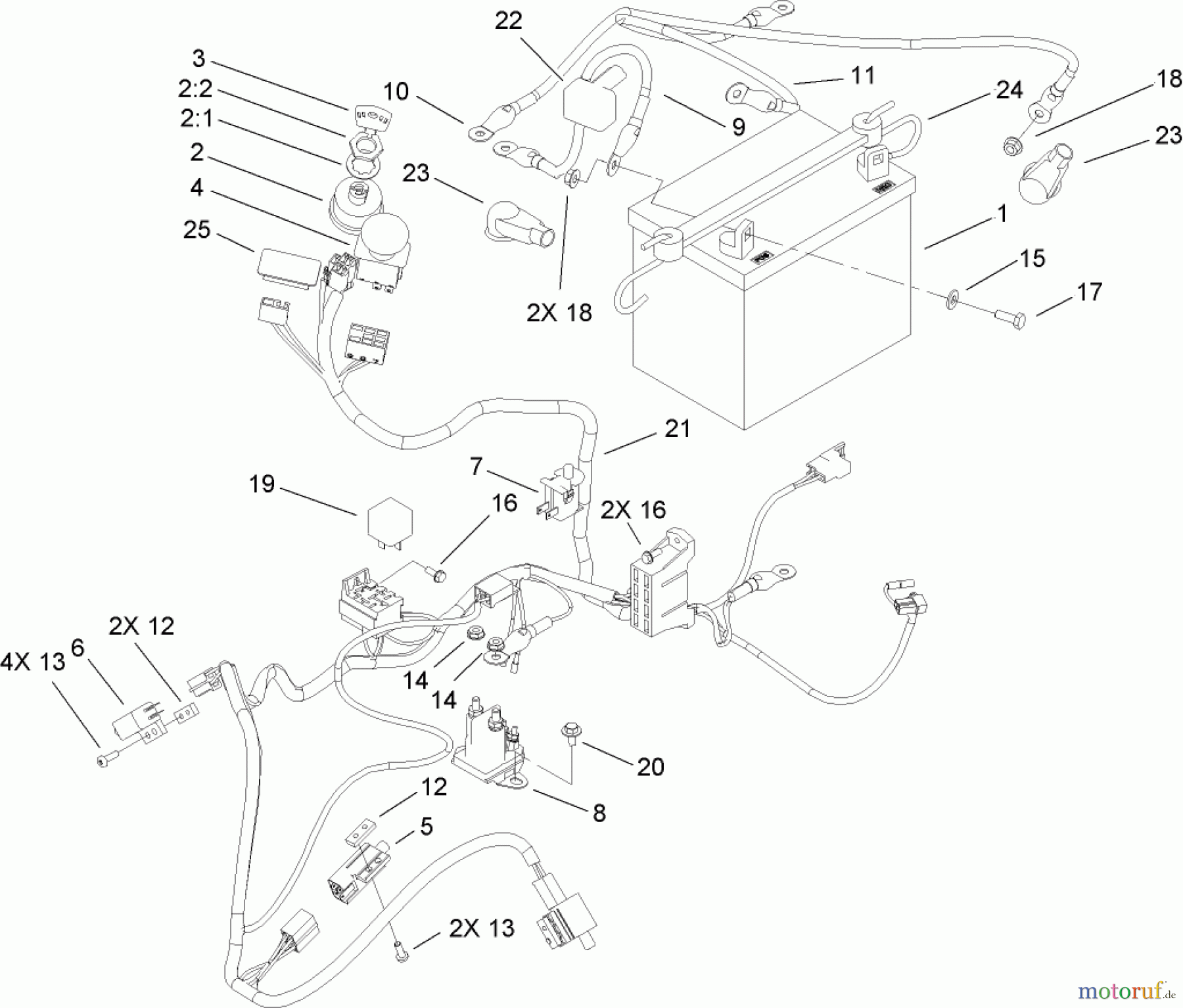 Toro Neu Mowers, Zero-Turn 74406 (ZX440) - Toro TimeCutter ZX440 Riding Mower, 2006 (260000001-260000240) ELECTRICAL ASSEMBLY