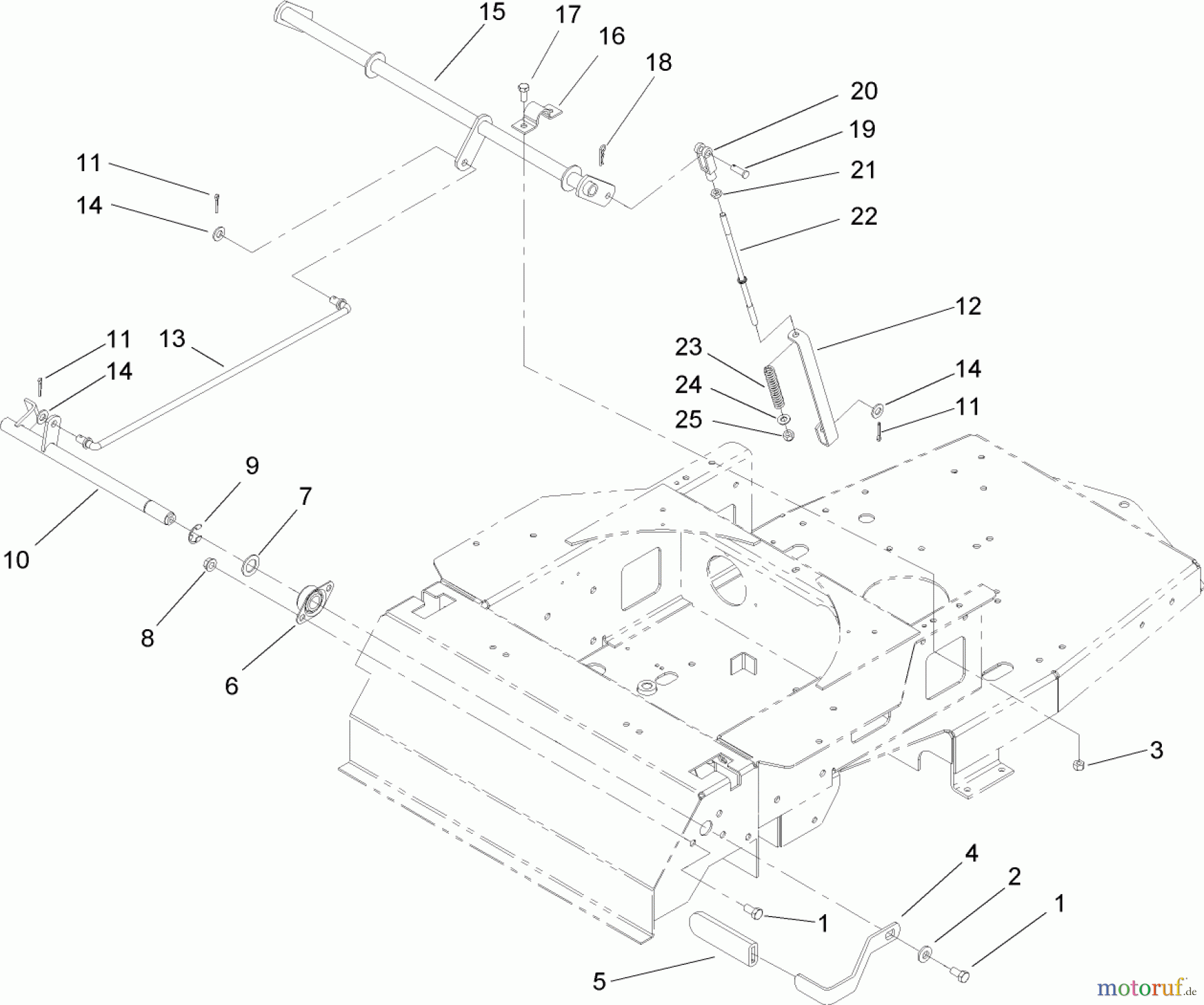  Toro Neu Mowers, Zero-Turn 74407 (ZX525) - Toro TimeCutter ZX525 Riding Mower, 2005 (250000001-250999999) PARKING BRAKE ASSEMBLY