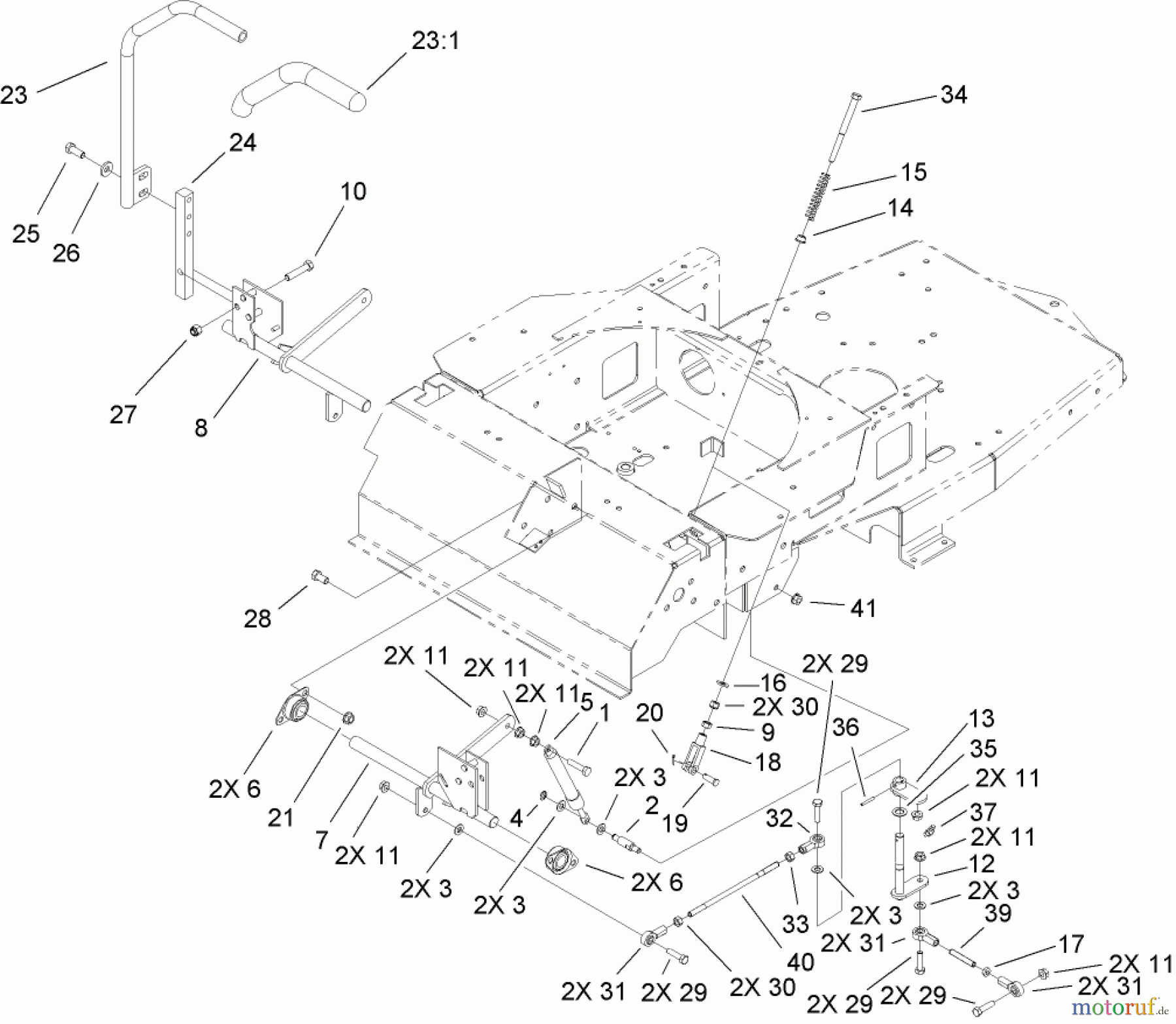  Toro Neu Mowers, Zero-Turn 74407 (ZX525) - Toro TimeCutter ZX525 Riding Mower, 2006 (260000001-260999999) MOTION CONTROL ASSEMBLY