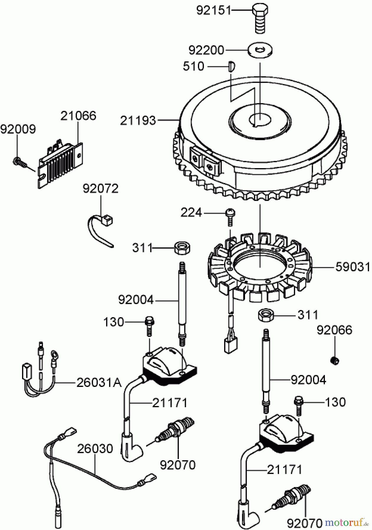 Toro Neu Mowers, Zero-Turn 74407 (ZX525) - Toro TimeCutter ZX525 Riding Mower, 2007 (270000001-270999999) ELECTRIC EQUIPMENT ASSEMBLY KAWASAKI FH541V-BS50-R