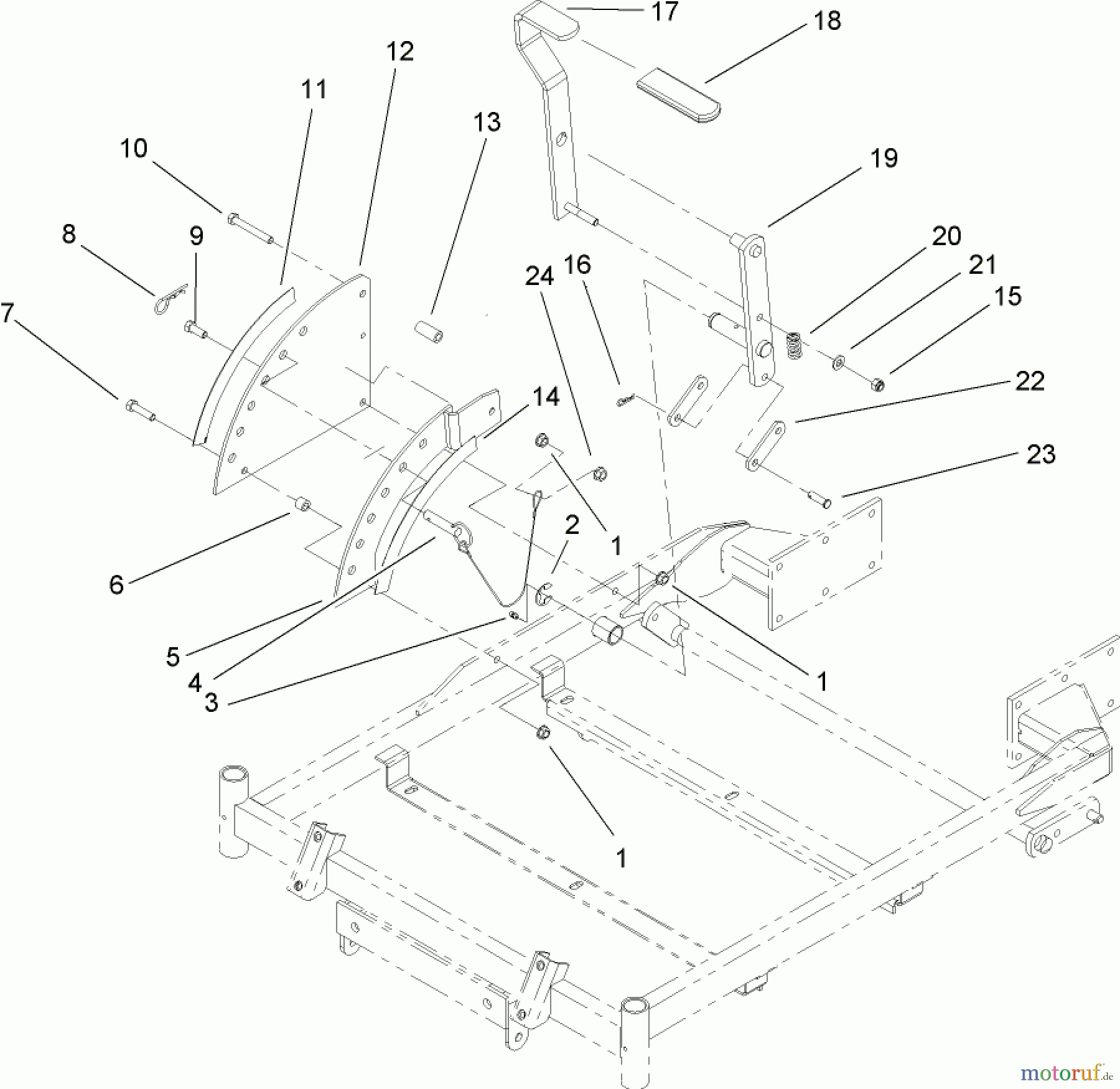  Toro Neu Mowers, Zero-Turn 74407 (ZX525) - Toro TimeCutter ZX525 Riding Mower, 2007 (270000001-270999999) HEIGHT-OF-CUT ASSEMBLY