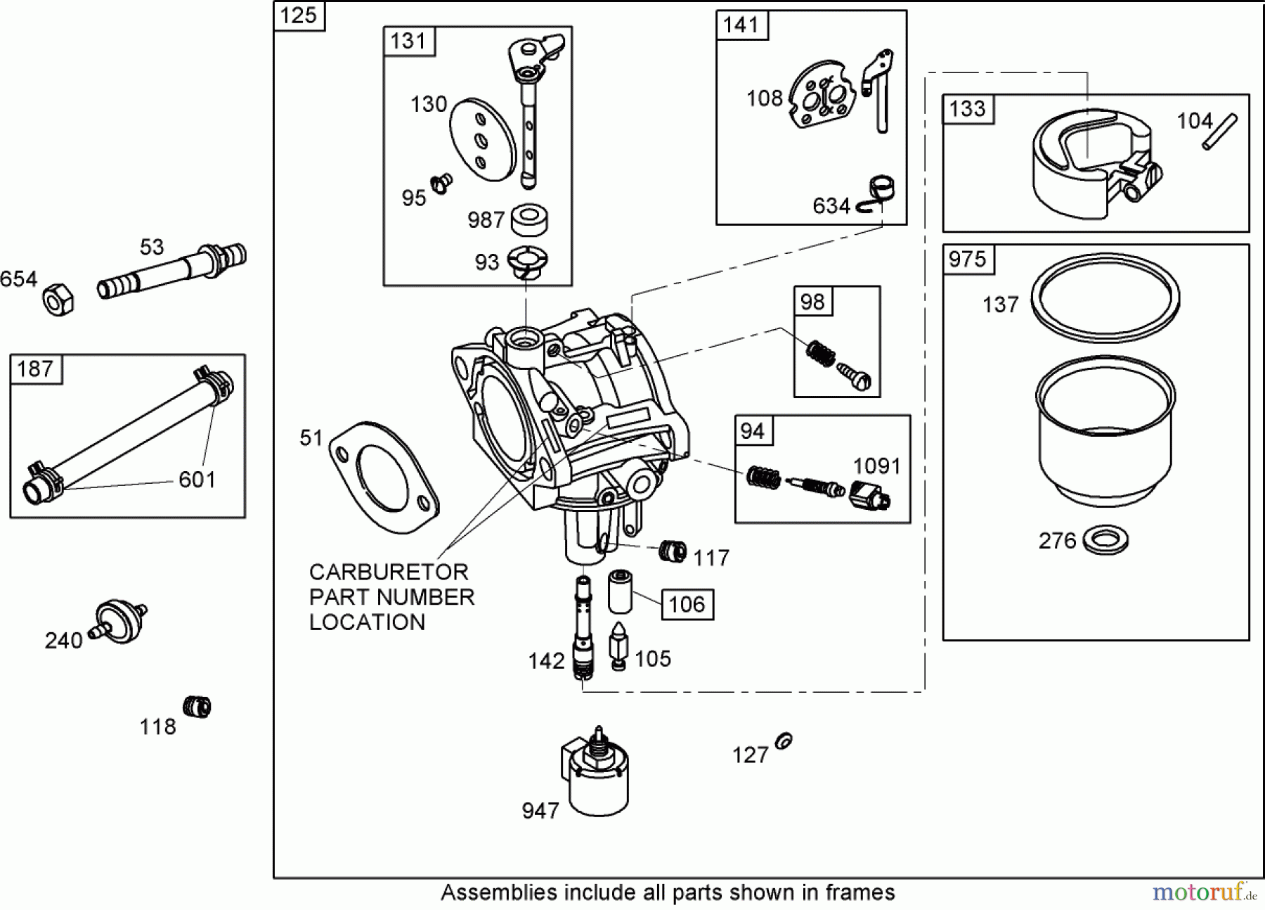 Toro Neu Mowers, Zero-Turn 74420 (Z420) - Toro TimeCutter Z420 Riding Mower, 2007 (270000001-270999999) CARBURETOR ASSEMBLY (KEIHIN) BRIGGS AND STRATTON 31P777-0125-E1