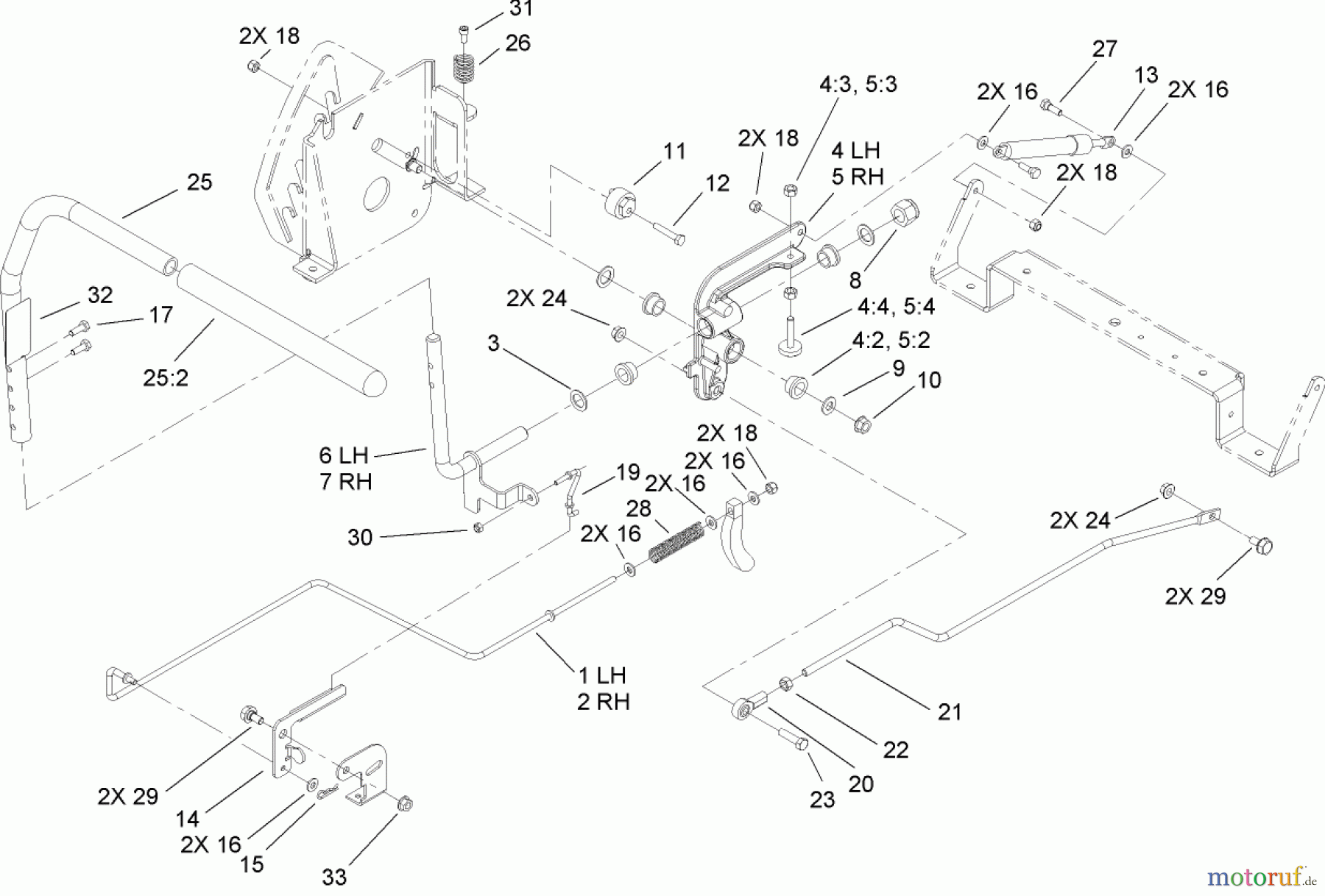 Toro Neu Mowers, Zero-Turn 74425 (Z530) - Toro TimeCutter Z530 Riding Mower, 2007 (270000001-270999999) CONTROL ASSEMBLY