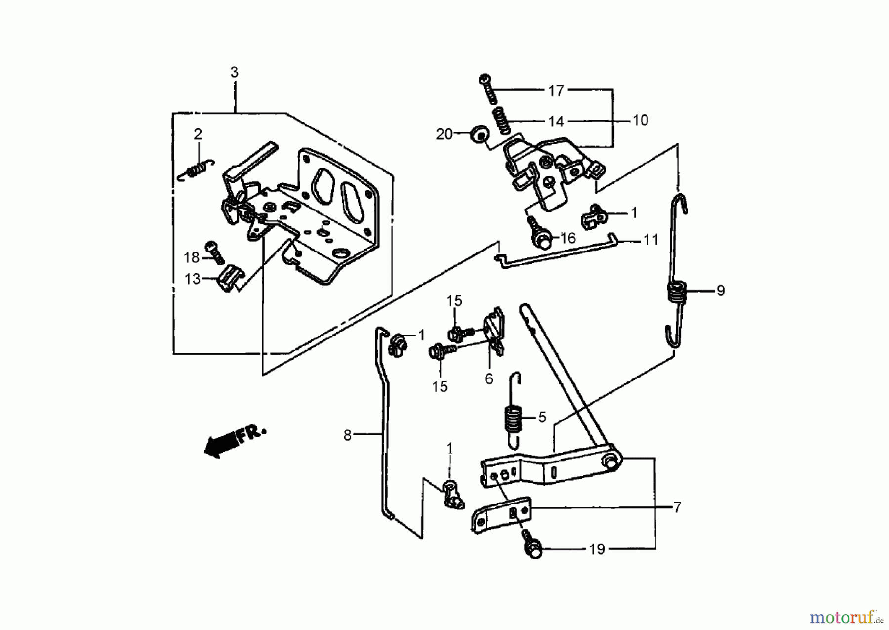 Toro Neu Mowers, Zero-Turn 74425 (Z530) - Toro TimeCutter Z530 Riding Mower, 2007 (270000001-270999999) CONTROL ASSEMBLY HONDA GXV530 EXA2LB