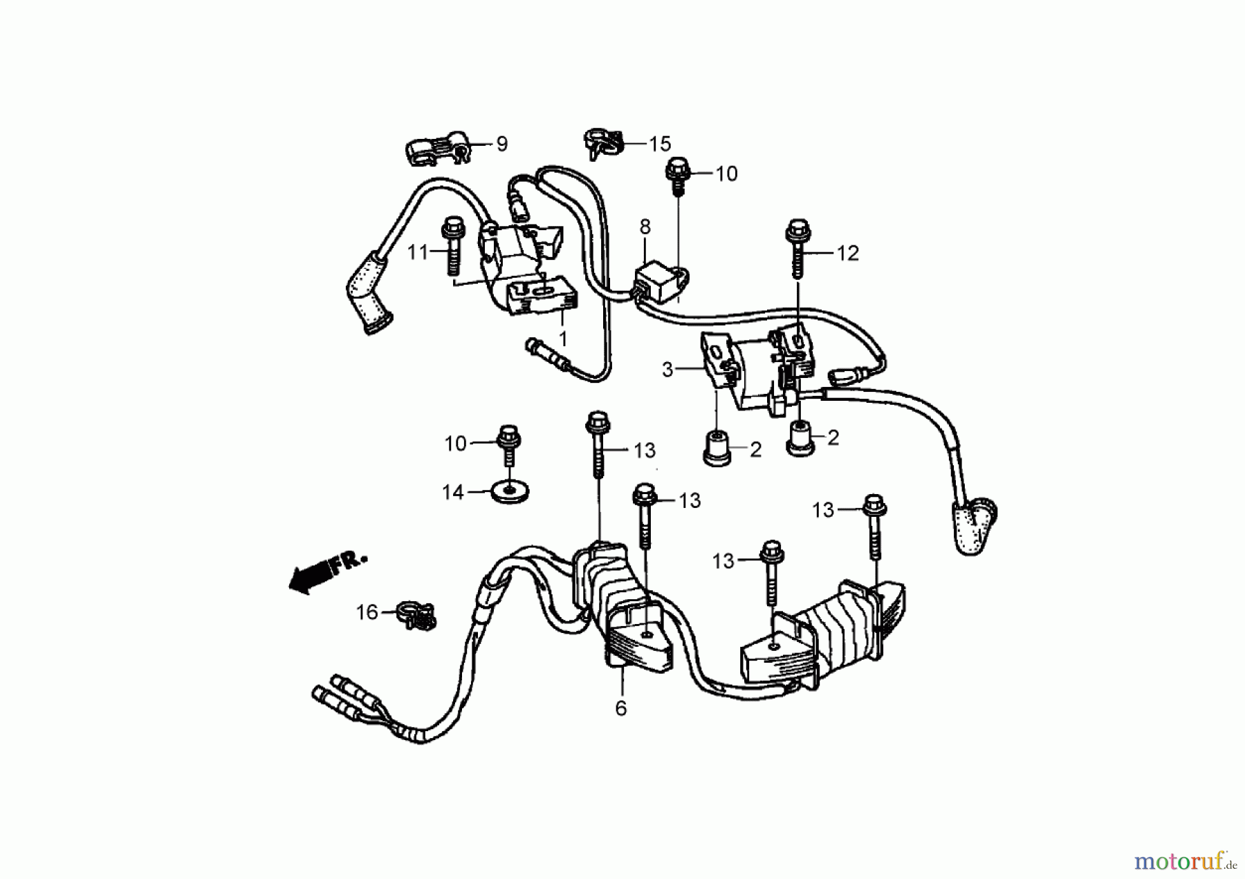 Toro Neu Mowers, Zero-Turn 74425 (Z530) - Toro TimeCutter Z530 Riding Mower, 2007 (270000001-270999999) IGNITION COIL ASSEMBLY HONDA GXV530 EXA2LB