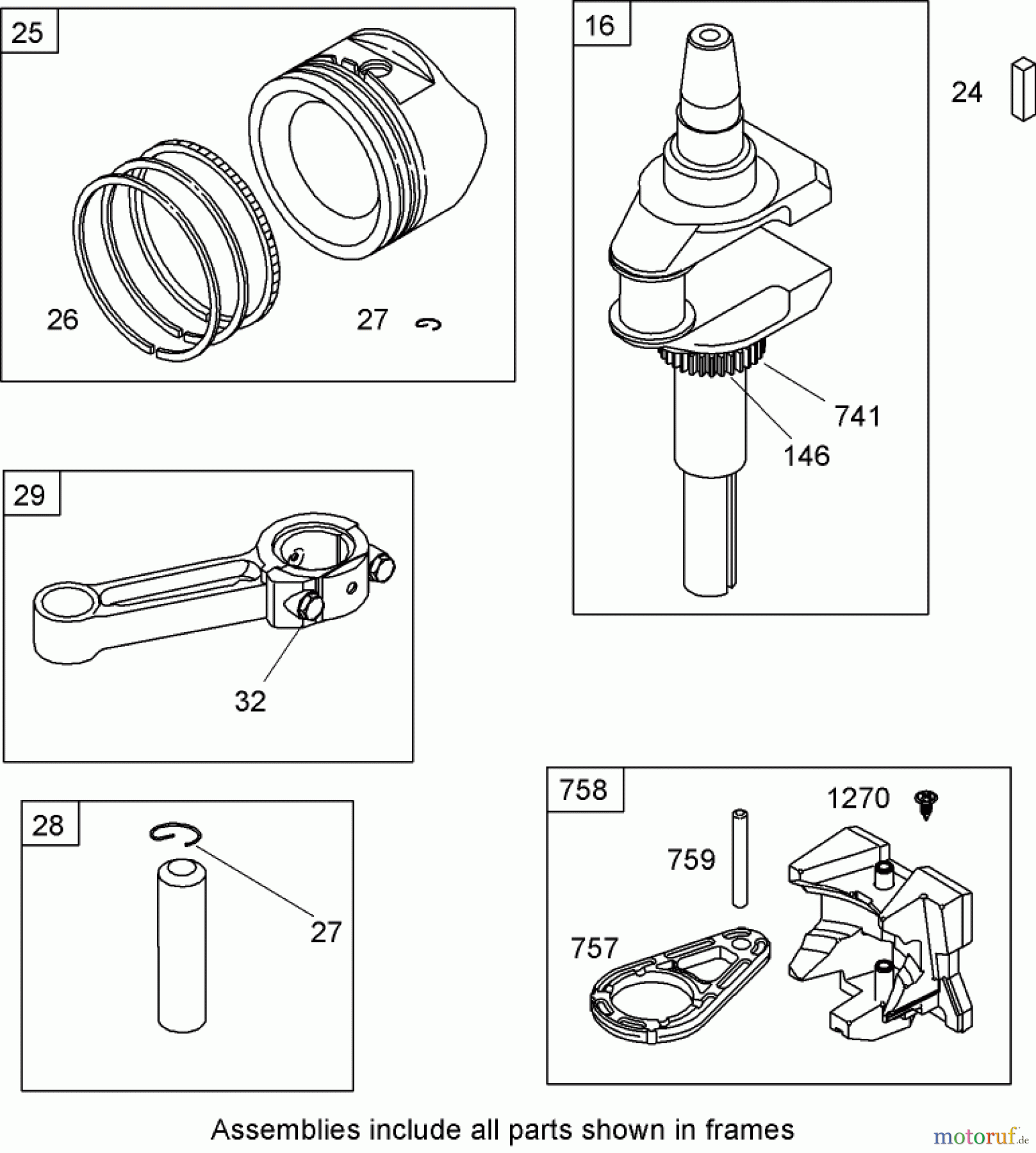 Toro Neu Mowers, Zero-Turn 74433 (ZD420) - Toro TimeCutter ZD420 Riding Mower, 2007 (270000001-270999999) CRANKSHAFT ASSEMBLY BRIGGS AND STRATTON 31P777-0125-E1