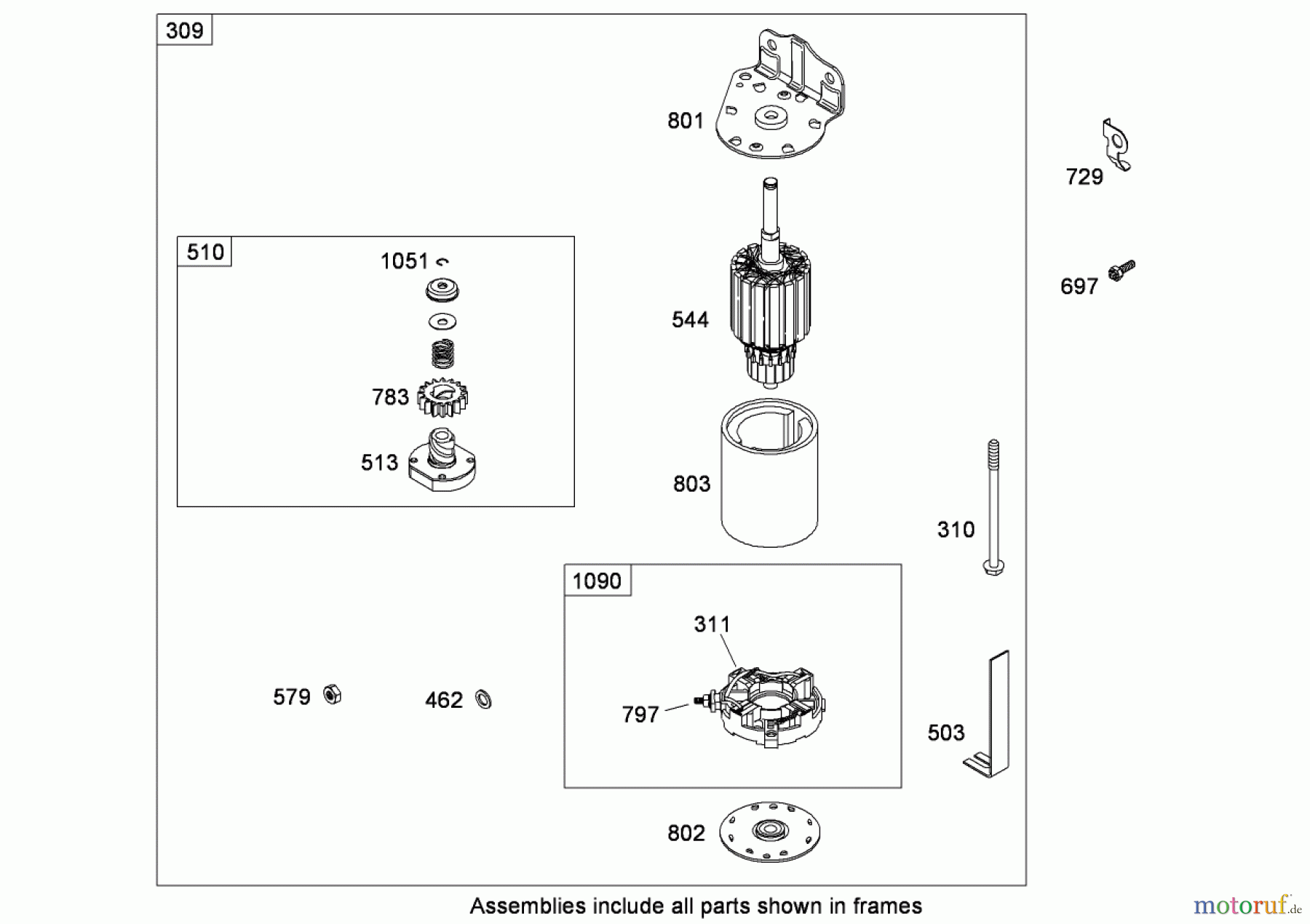 Toro Neu Mowers, Zero-Turn 74433 (ZD420) - Toro TimeCutter ZD420 Riding Mower, 2009 (290000001-290999999) STARTER ASSEMBLY BRIGGS AND STRATTON MODEL 31P777-0133-E1