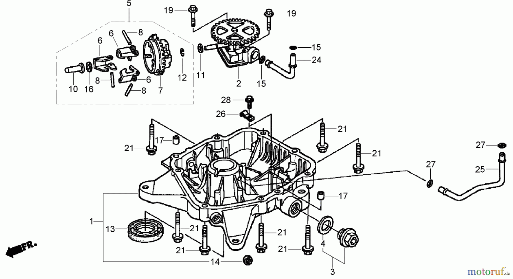  Toro Neu Mowers, Zero-Turn 74434 (ZD530) - Toro TimeCutter ZD530 Riding Mower, 2007 (270000001-270999999) OIL PAN ASSEMBLY HONDA GXV530 EXA2